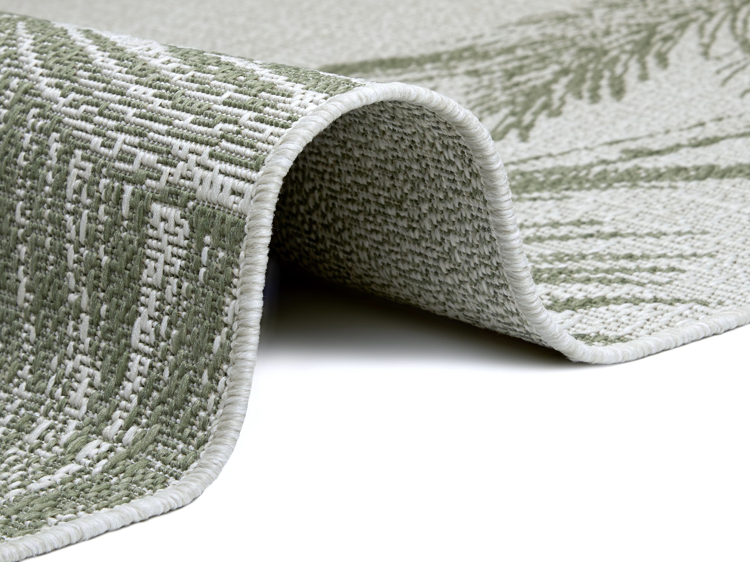NORTHRUGS Outdoorteppich »Jaora«, rechteckig, 3 mm Höhe, In-& Outdoor, Teppich, Wetterfest, Balkon, Garten, Wohnzimmer, Palmen