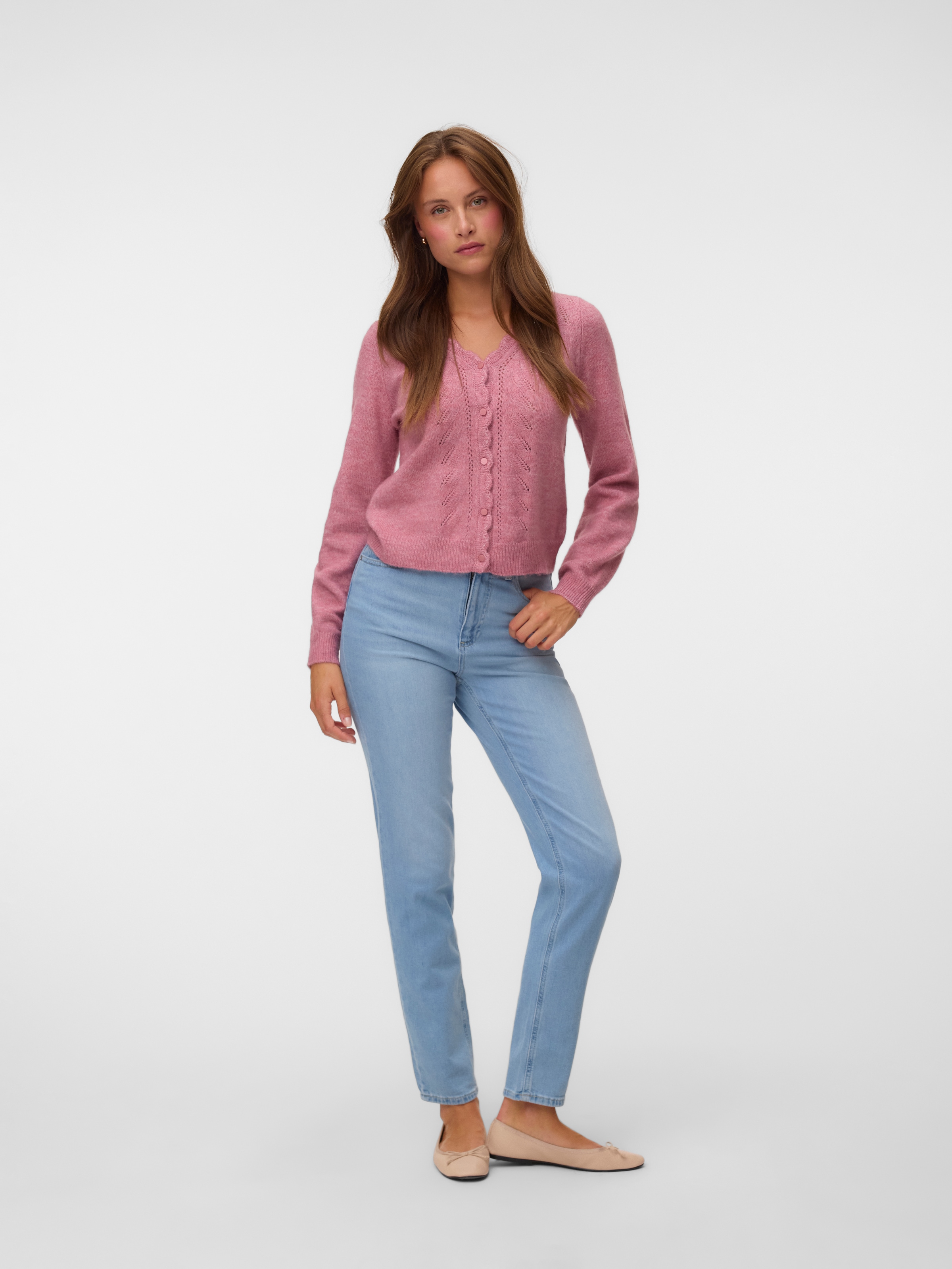 Vero Moda Mom-Jeans »VMNICKIE HR MOM JEANS BLUE MIX NOOS« Baumwollmischung, high waist, loose fit