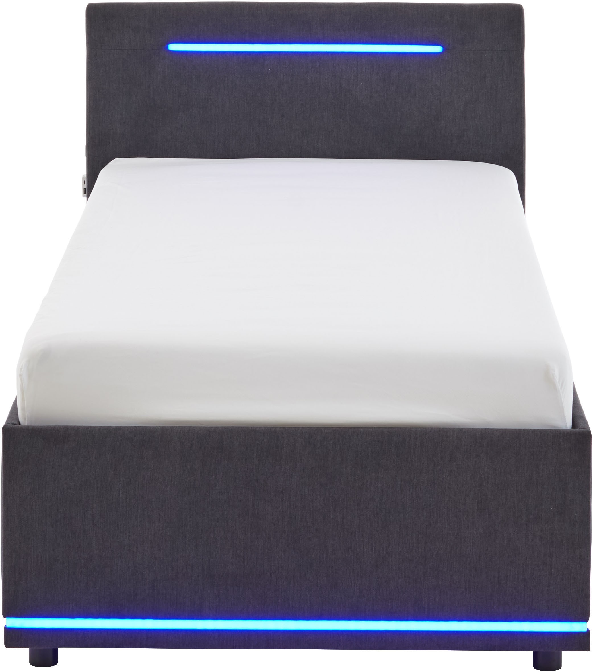 meise.möbel Polsterbett »CIRCLE inkl. LED-Beleuchtung & USB-Anschluss, wahlweise mit Bettkasten«