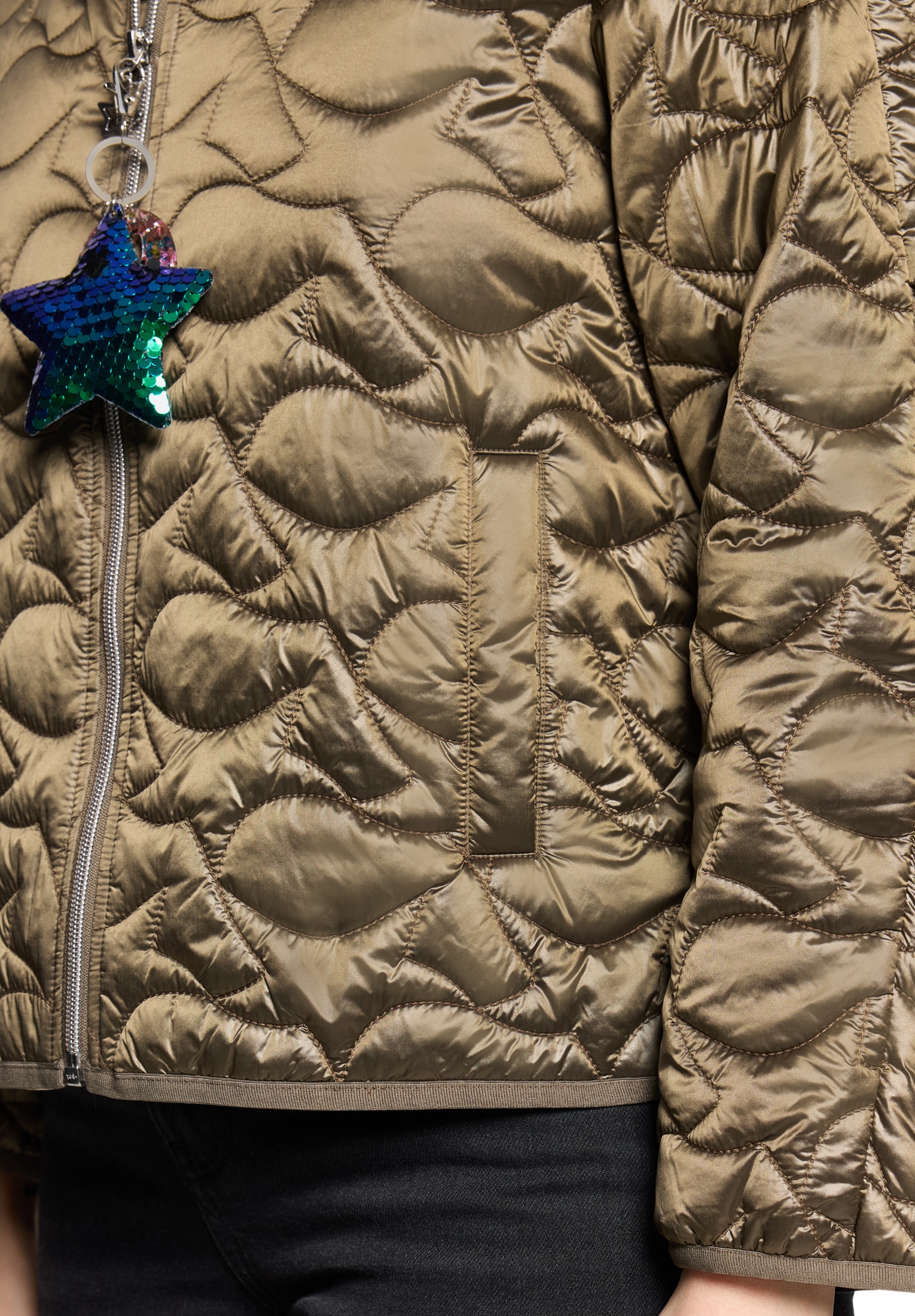 Cartoon Steppjacke »Damen mit Eingrifftaschen«