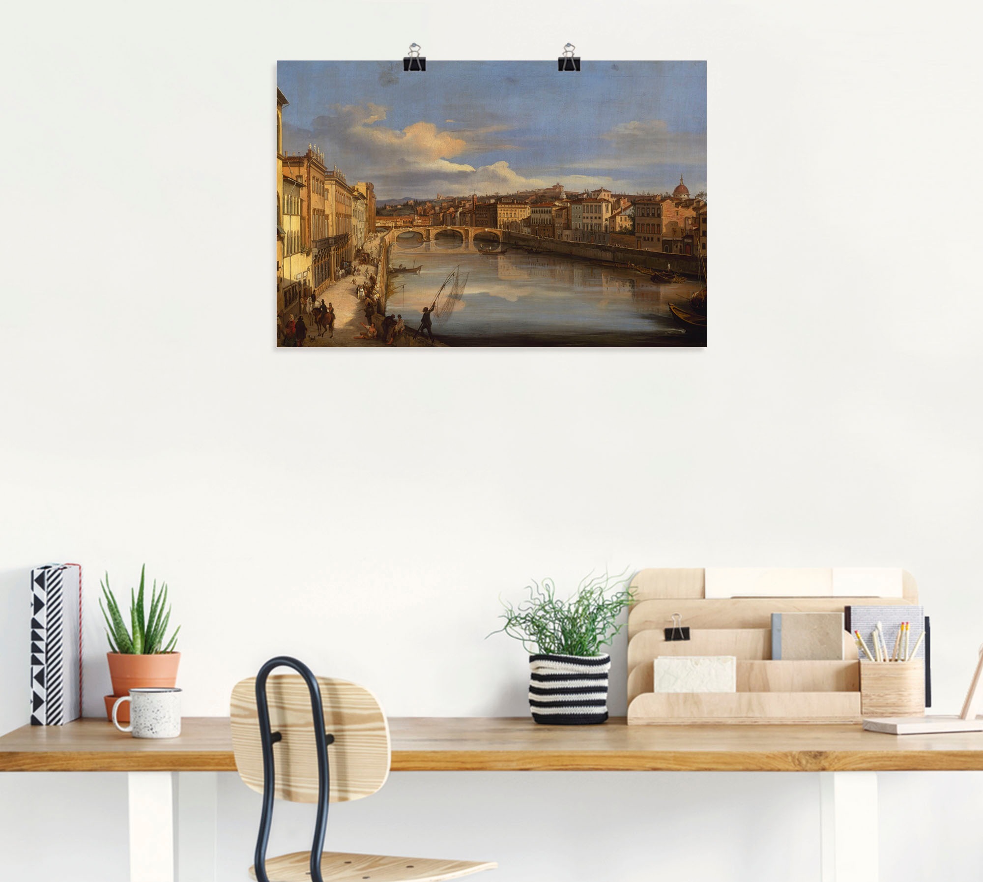 Artland Wandbild "Ein Blick auf den Arno", Florenz, (1 St.), als Leinwandbi günstig online kaufen