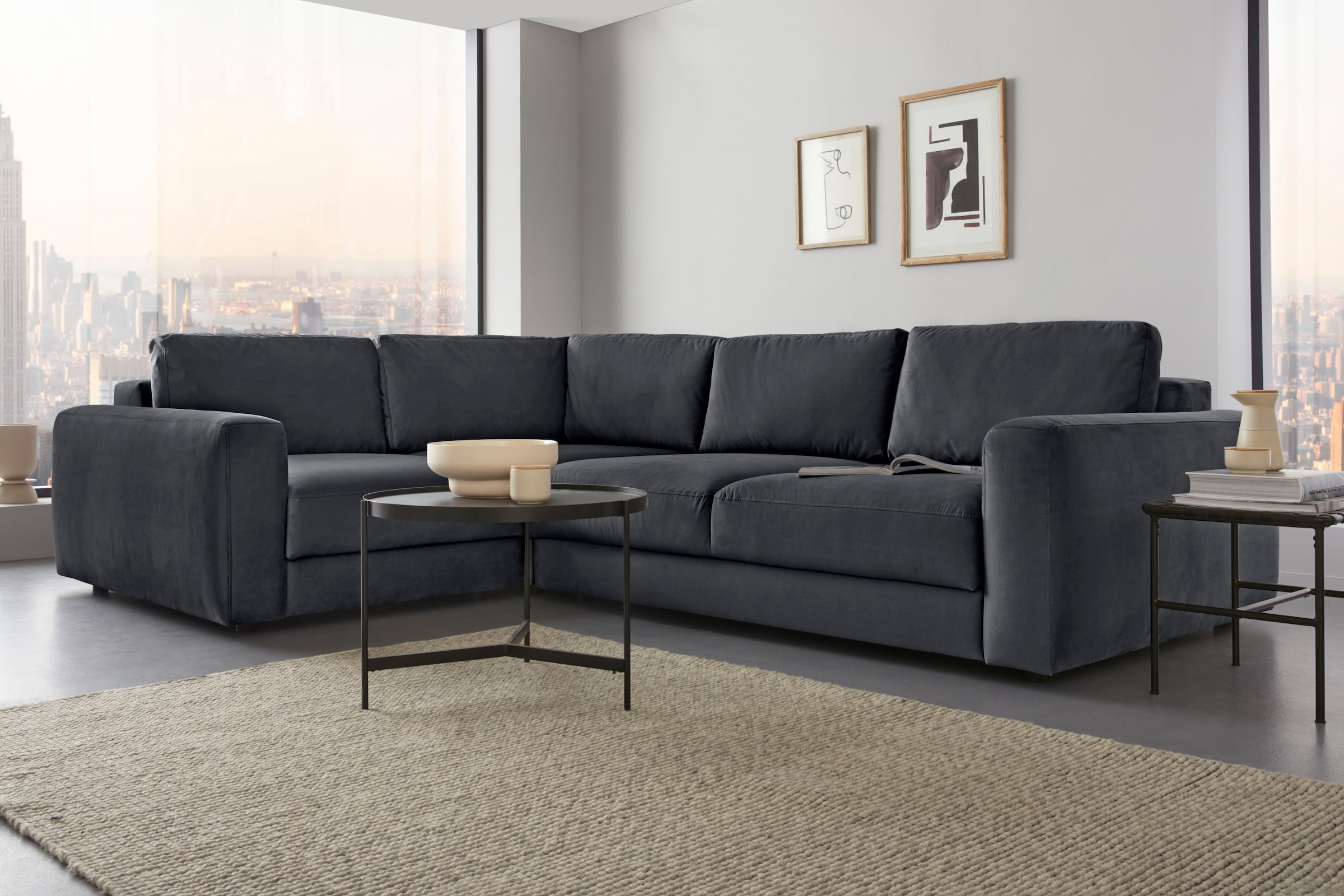 Home affaire Ecksofa "Bloomfield, Mega Polsterecke, Breite 289cm, viel Plat günstig online kaufen