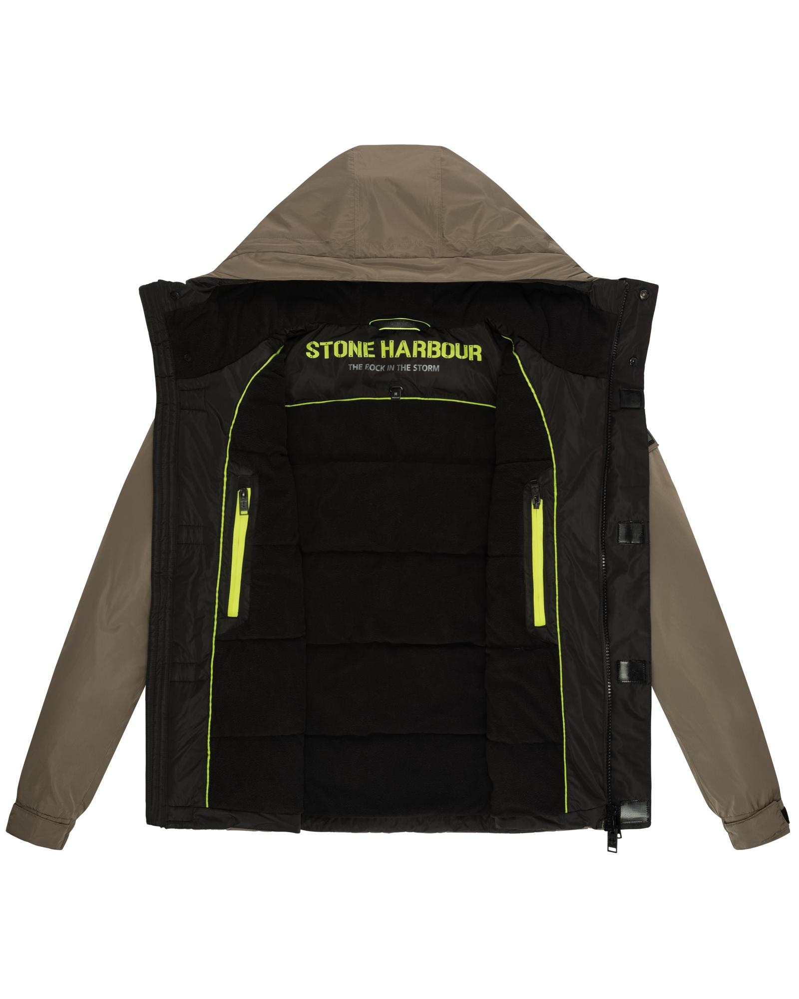 Stone Harbour Winterjacke »Yorchii XX«, mit Kapuze, Herren Outdoorjacke mit Fleece-Innenfutter