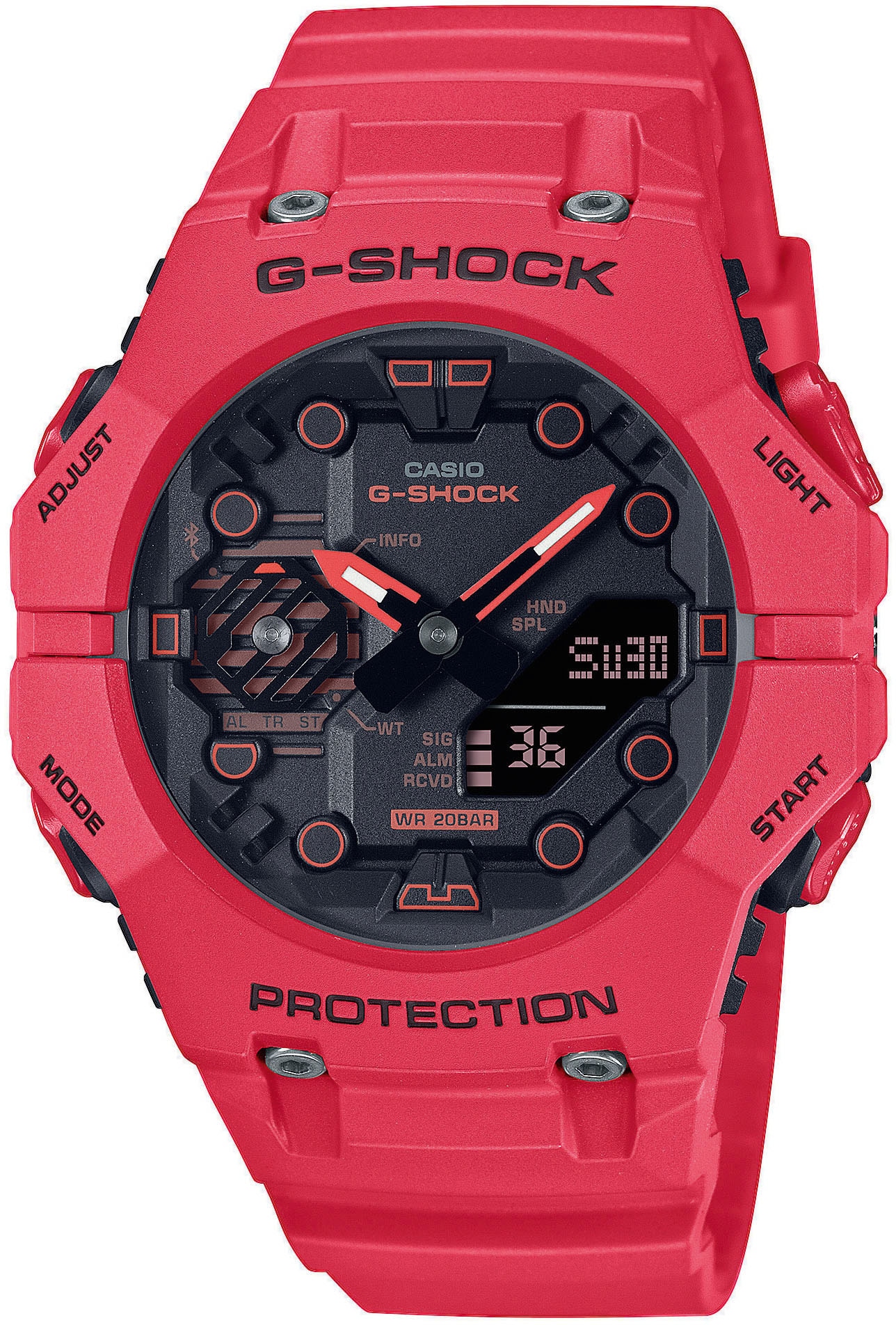 CASIO G-SHOCK Smartwatch »GA-B001-4AER«, (Armbanduhr, Herrenuhr, Bluetooth, Stoppfunktion, Weltzeit)