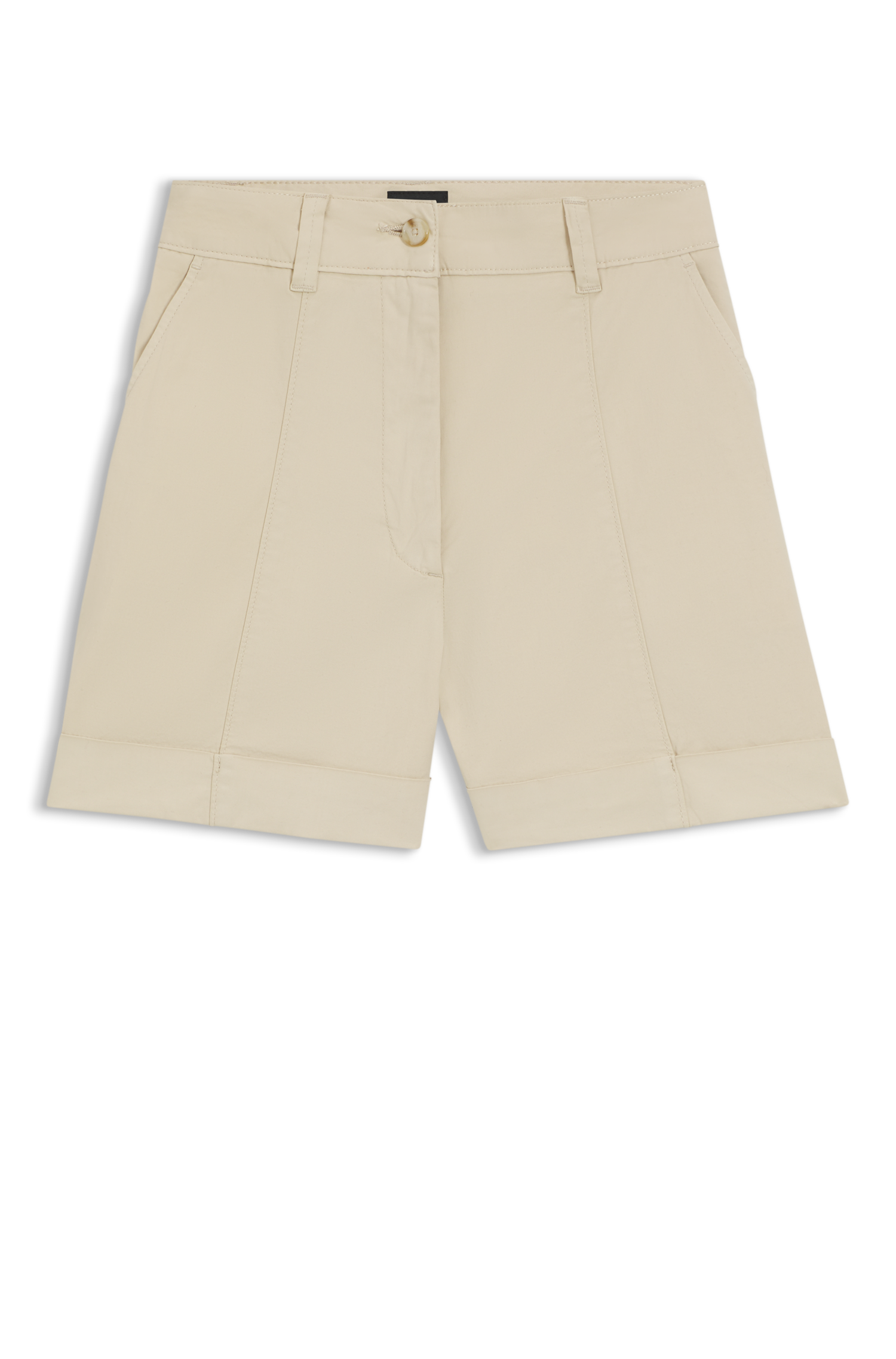 BOSS ORANGE Shorts »Tanessa Premium Damenmode«  mit umgeschlagenem Saum, Baumwoll-Twill