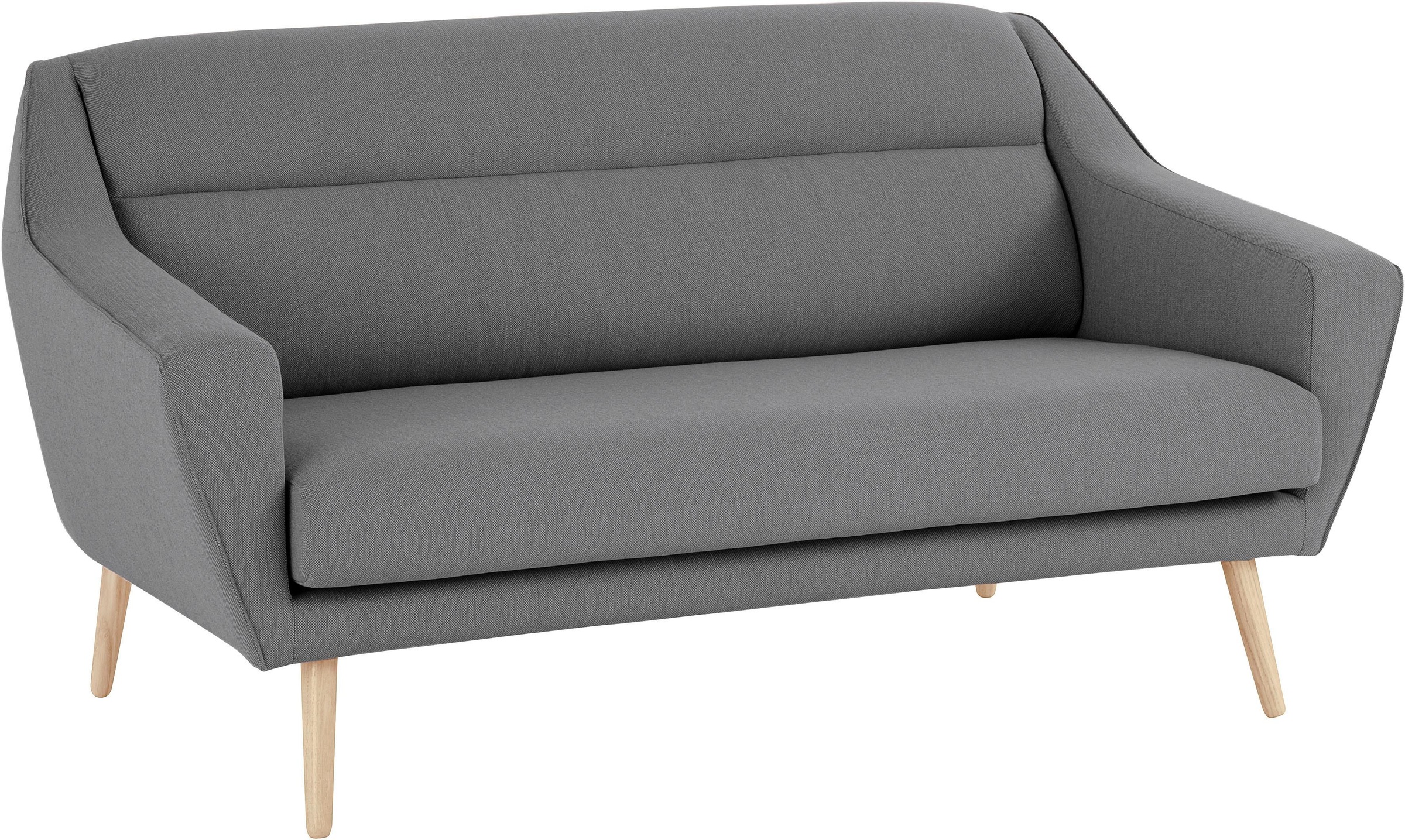 OTTO home 2-Sitzer "Bille" mit Naht im Rückenkissen und Eiche-Beinen, Desig günstig online kaufen