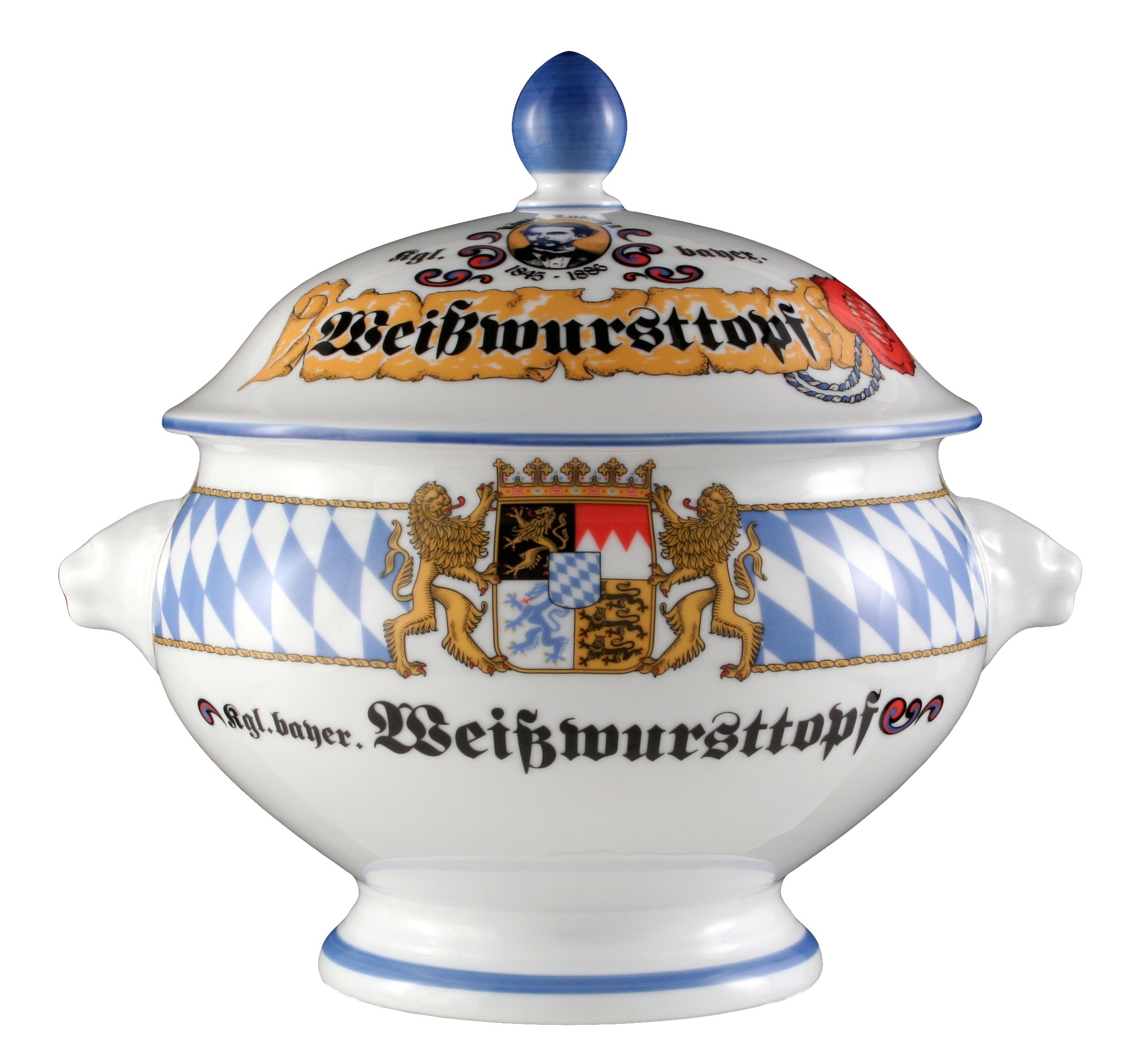 Seltmann Weiden Geschirr-Set »Set 8-tlg. Compact Bayern«, (Set, 8 tlg., Set), Teller, Terrine, Senftopf, Bayern, Set