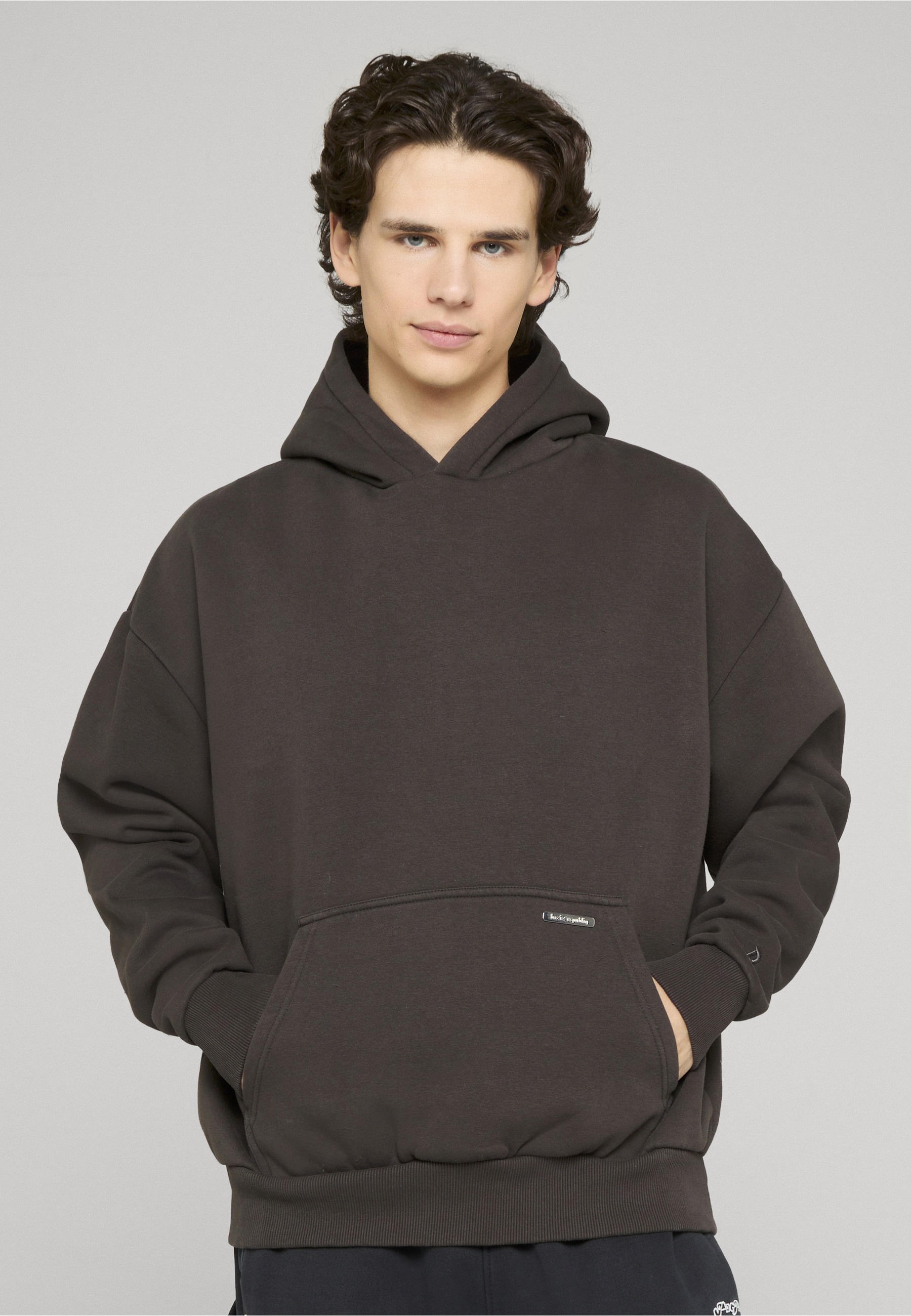 DROPSIZE Super Heavy Blank Hoodie Washed Black XXL 2