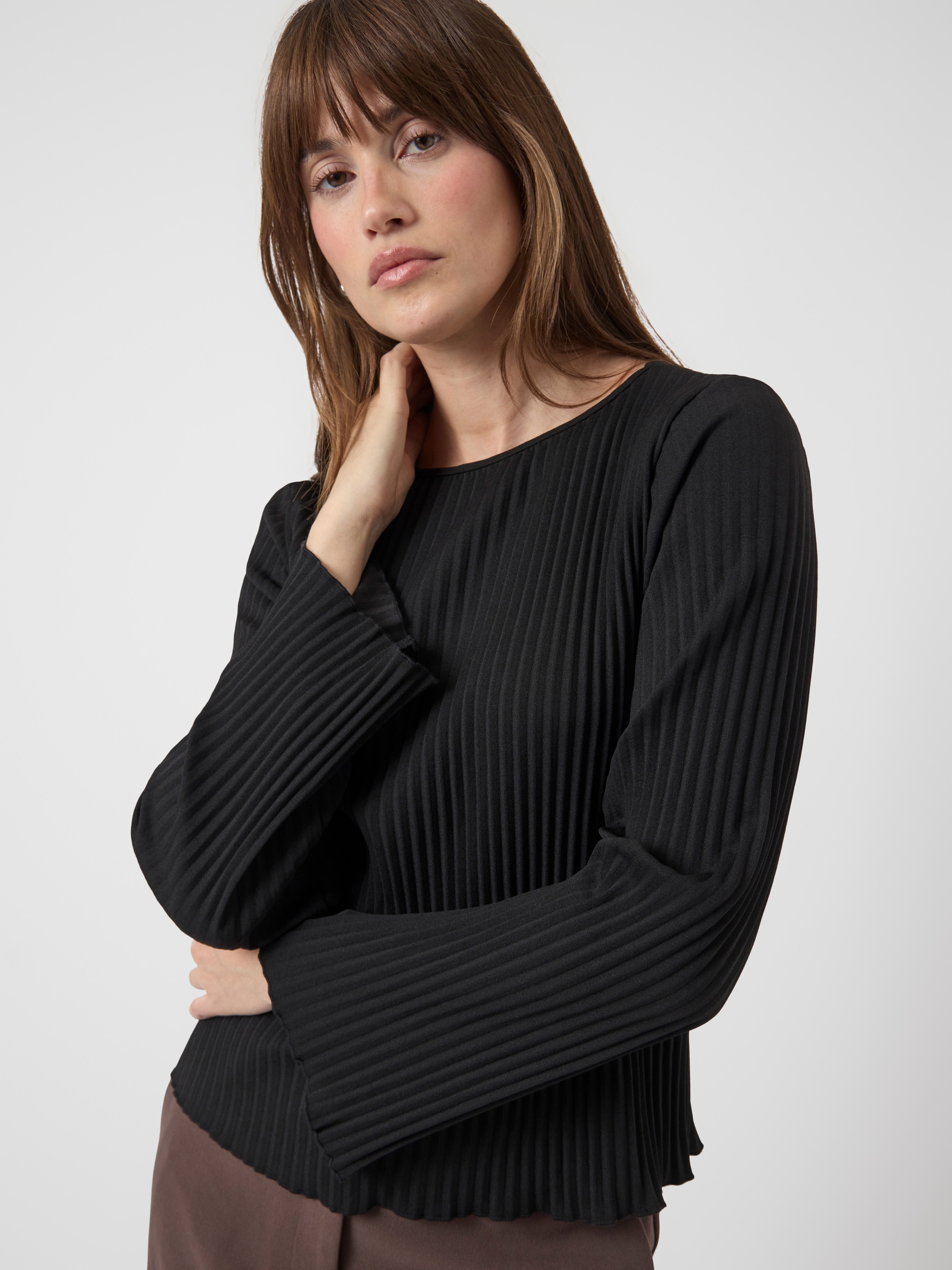Y.A.S Plisseeshirt "YASALISA LS TOP S. NOOS" günstig online kaufen