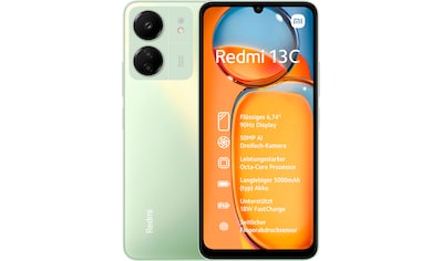 Smartphone »Redmi 13C 128GB«, clover green, 17,1 cm/6,74 Zoll, 128 GB Speicherplatz,...