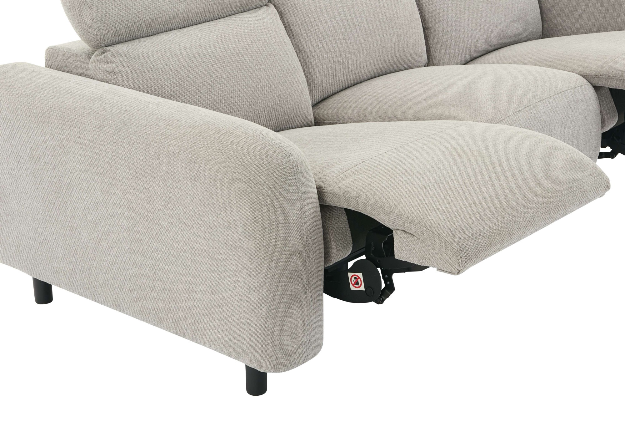 Home affaire 3-Sitzer »SKAANE Struktur-Sofa, 229 cm, manuelle-u. elektrische Relaxfunktion«, Relax-Funktion in 2 Sitzen, Kopfteilverstellung, Federkernpolsterung