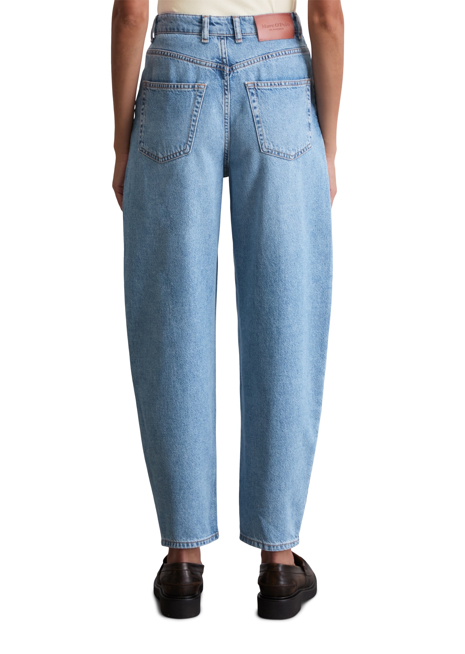 Marc OPolo High-waist-Jeans hohe Taille, lockere Passform, verkürzte Länge günstig online kaufen