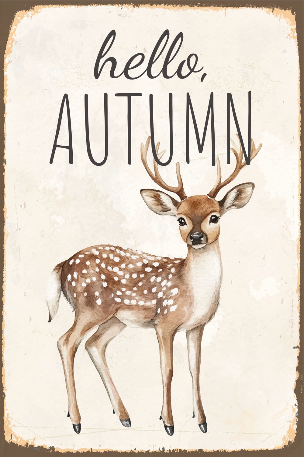 queence Alu-Dibond-Druck "Rehkitz", (1 St.), Autumn, Herbst, Schild günstig online kaufen