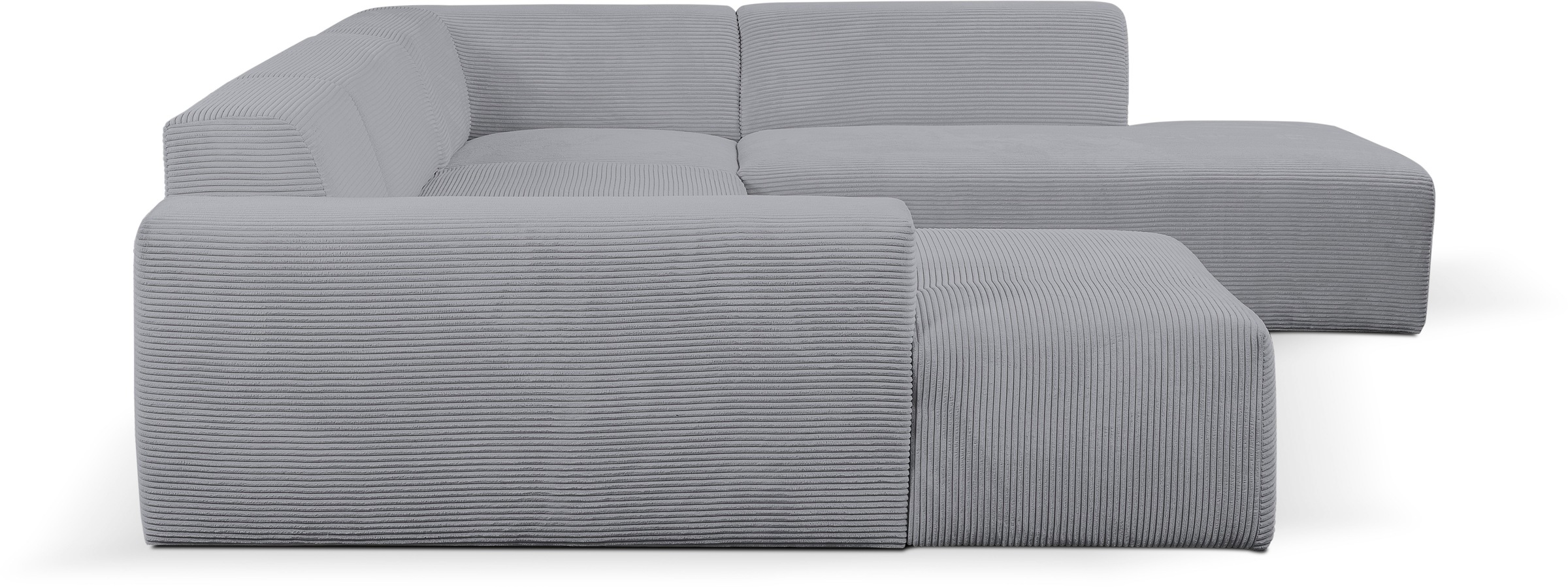 WERK2 Wohnlandschaft »Zeus U-Form«, Curvy Trend Wohnlandschaft mit urbaner Optik auch in weichem Cord