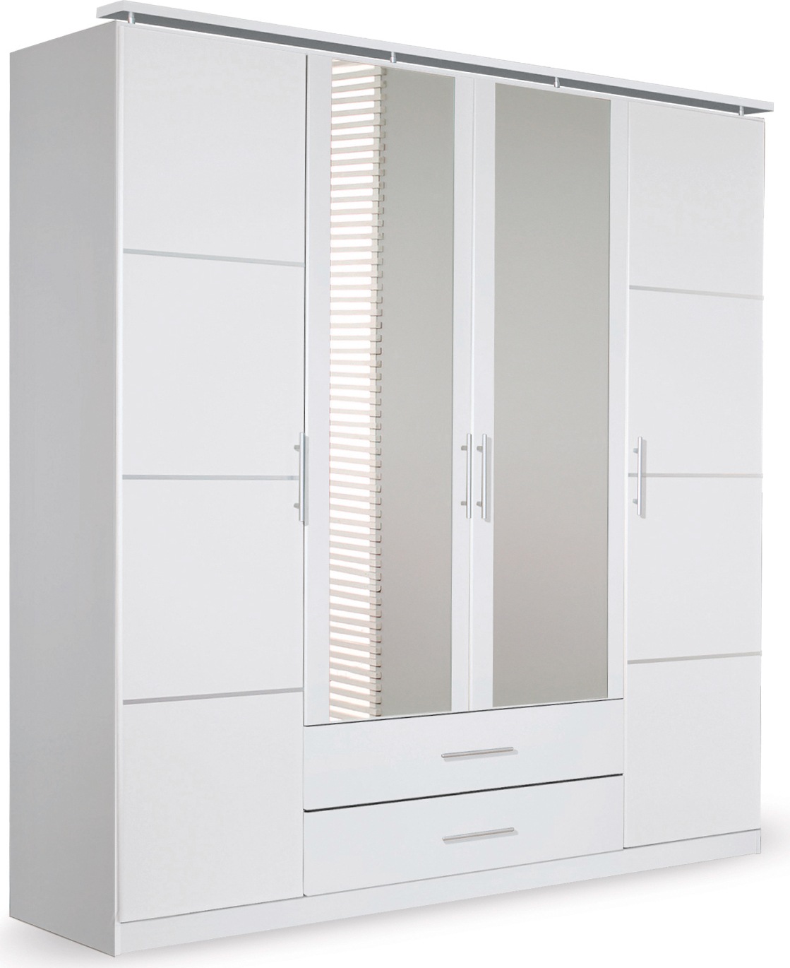 rauch Drehtürenschrank »Micro«, mit eleganten Aufleistungen und praktischen Außenschubkästen