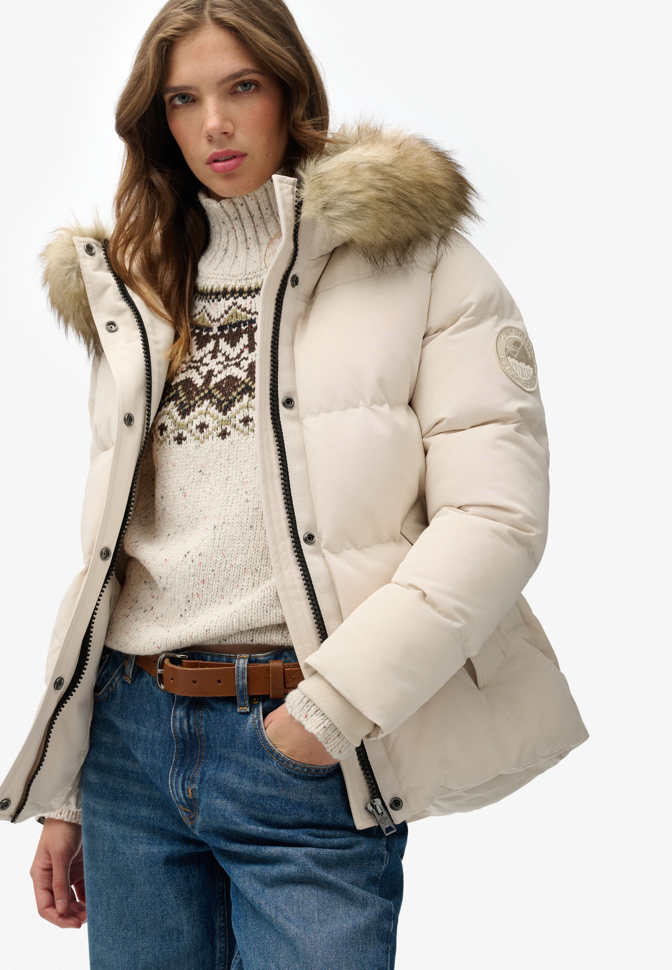 Thumbnail - Superdry Steppjacke "EVEREST 5 BAFFLE PUFFER JKT" mit Kapuze