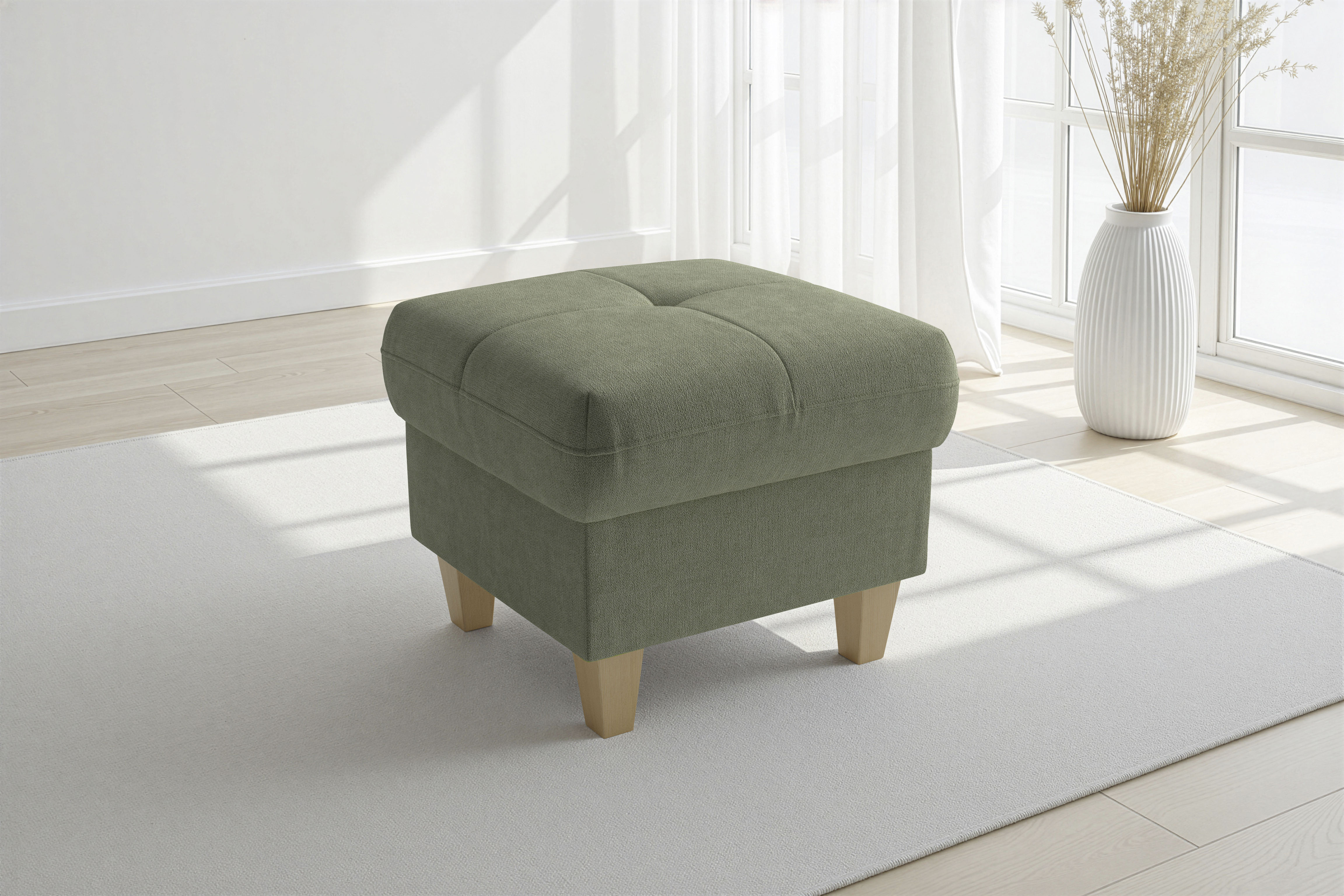 sit&more Polsterhocker "Pamela, B: 58 cm" 1 Stk. tlg. verschiedene Farben und Stoffe, bis 120 kg belastbar
