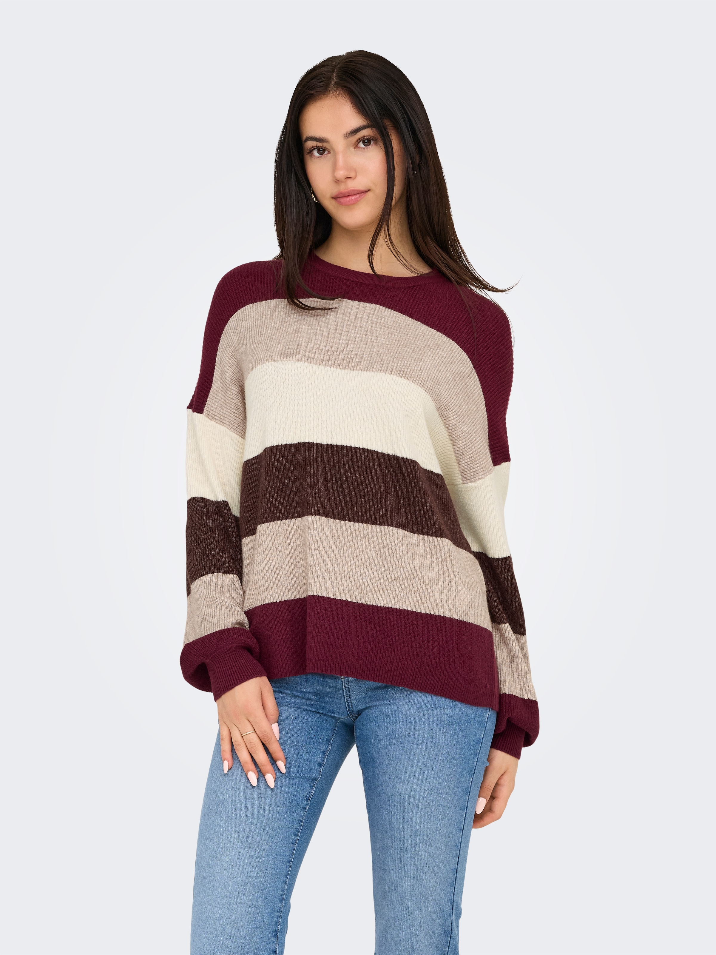 ONLY Strickpullover "ONLATIA L/S STRIPE PULLOVER KNT NOOS" günstig online kaufen