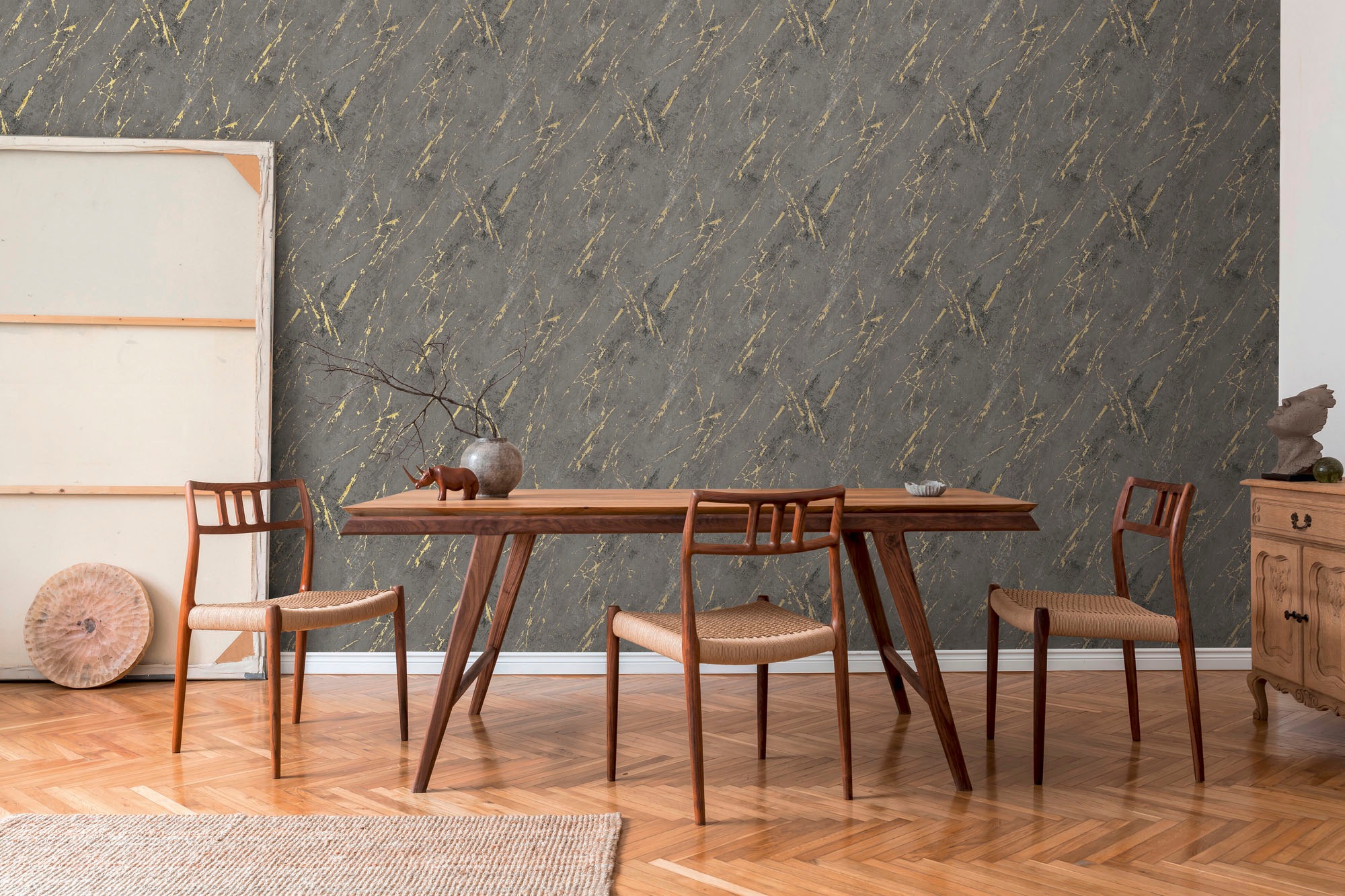 A.S. Création Vliestapete »THE BOS Marmor Marmortapete« gemustert | matt | neutral strukturiert Steinoptik Tapeten Wohnzimmer Schlafzimmer Küche modern Design Design