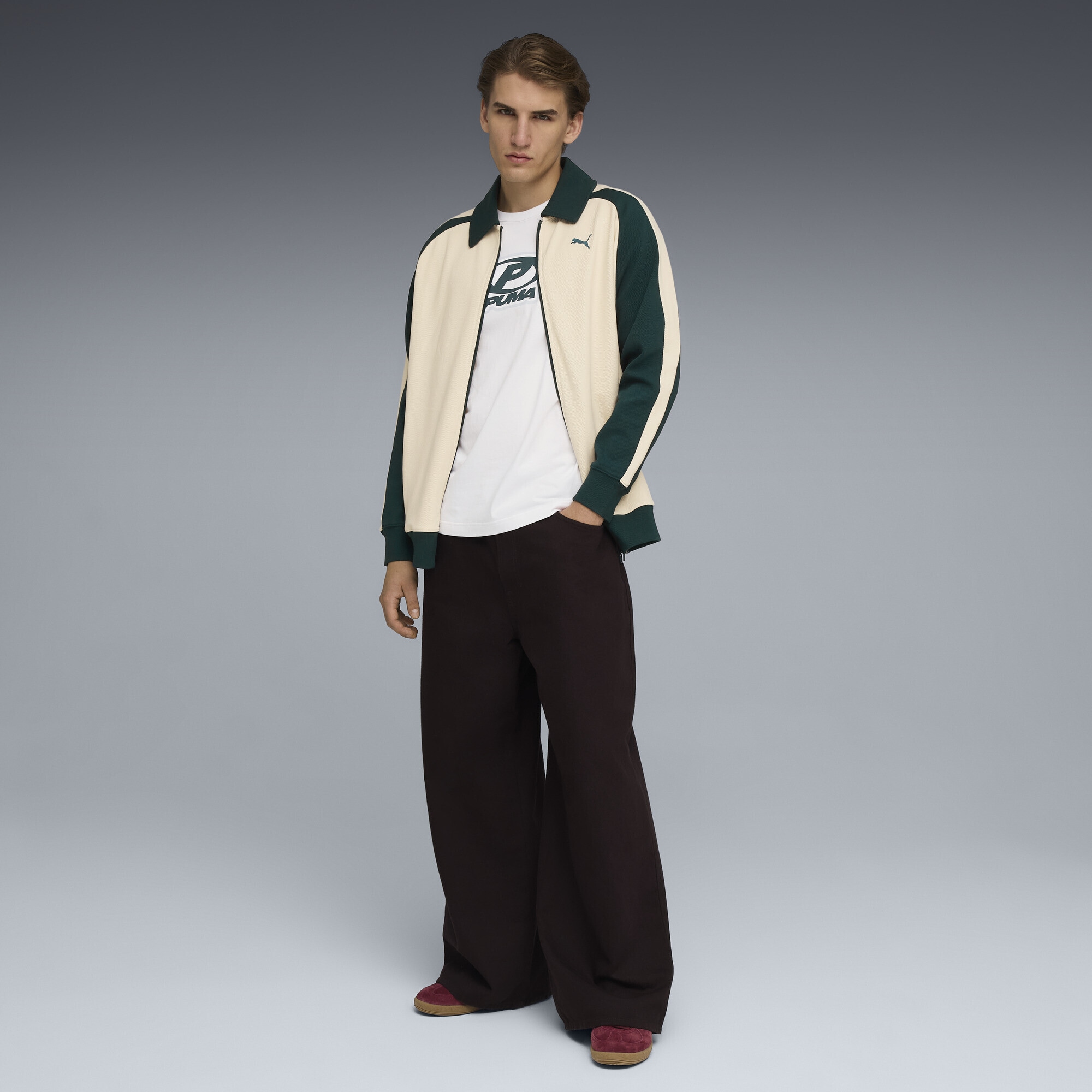 PUMA Sweatjacke »T7 Relaxed Wing Collar Trainingsjacke Erwachsene«