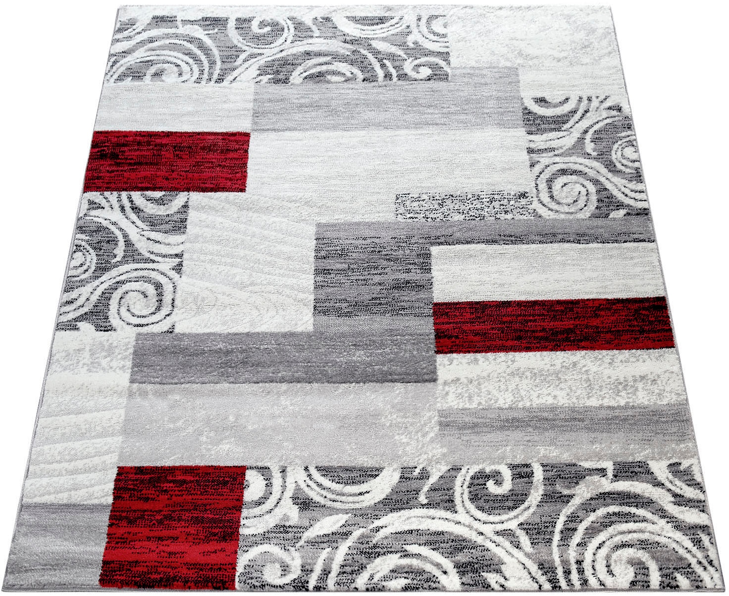 Paco Home Teppich »Sinai 053«, rechteckig, Kurzflor, Patchwork Design, mit Ornamenten