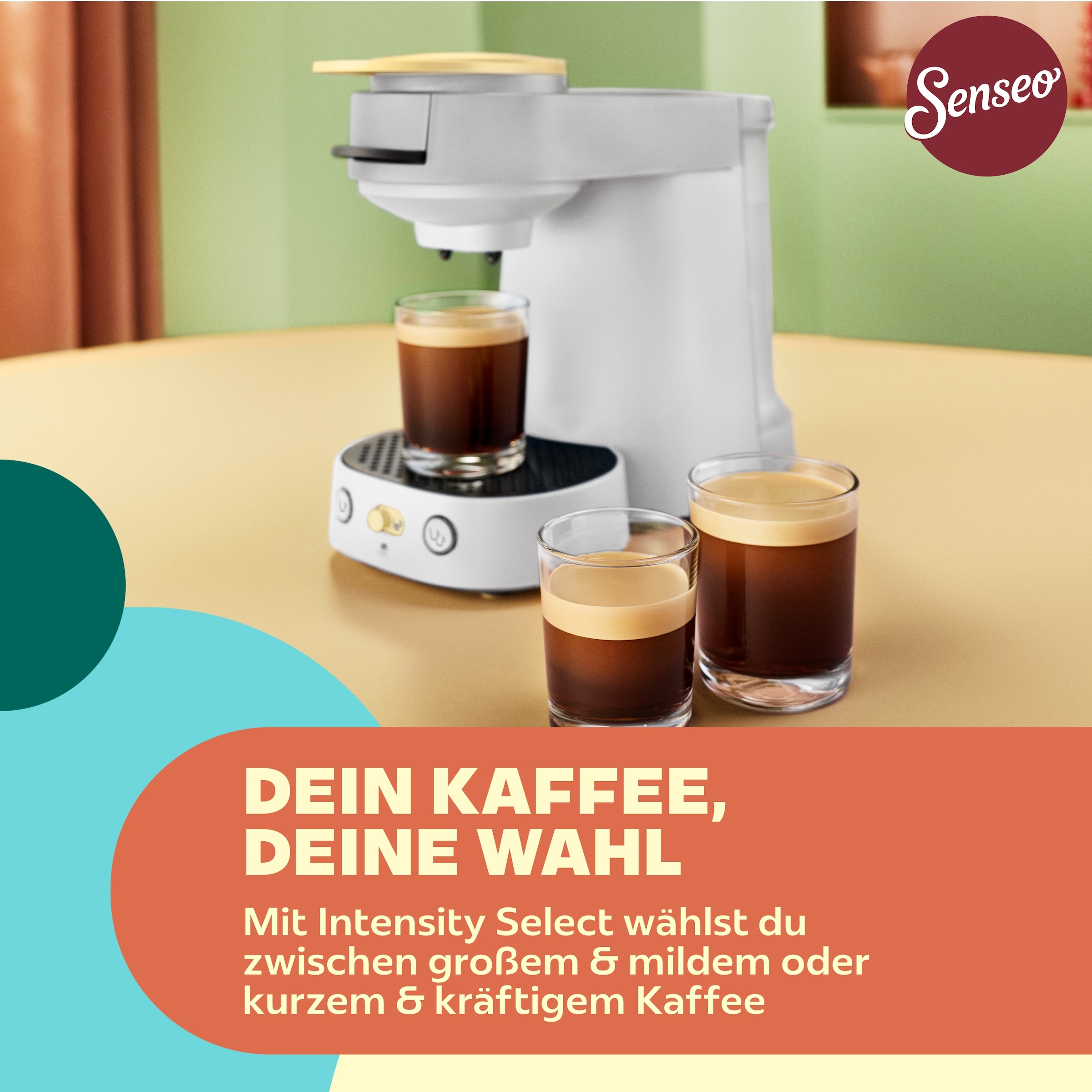 Philips Kaffeepadmaschine »Vibe CSA225/50, mit zwei Kaffee-Einstellungen« kompakt; mit Memory-Funktion u. 0,9-Liter herausnehmbarem Wassertank