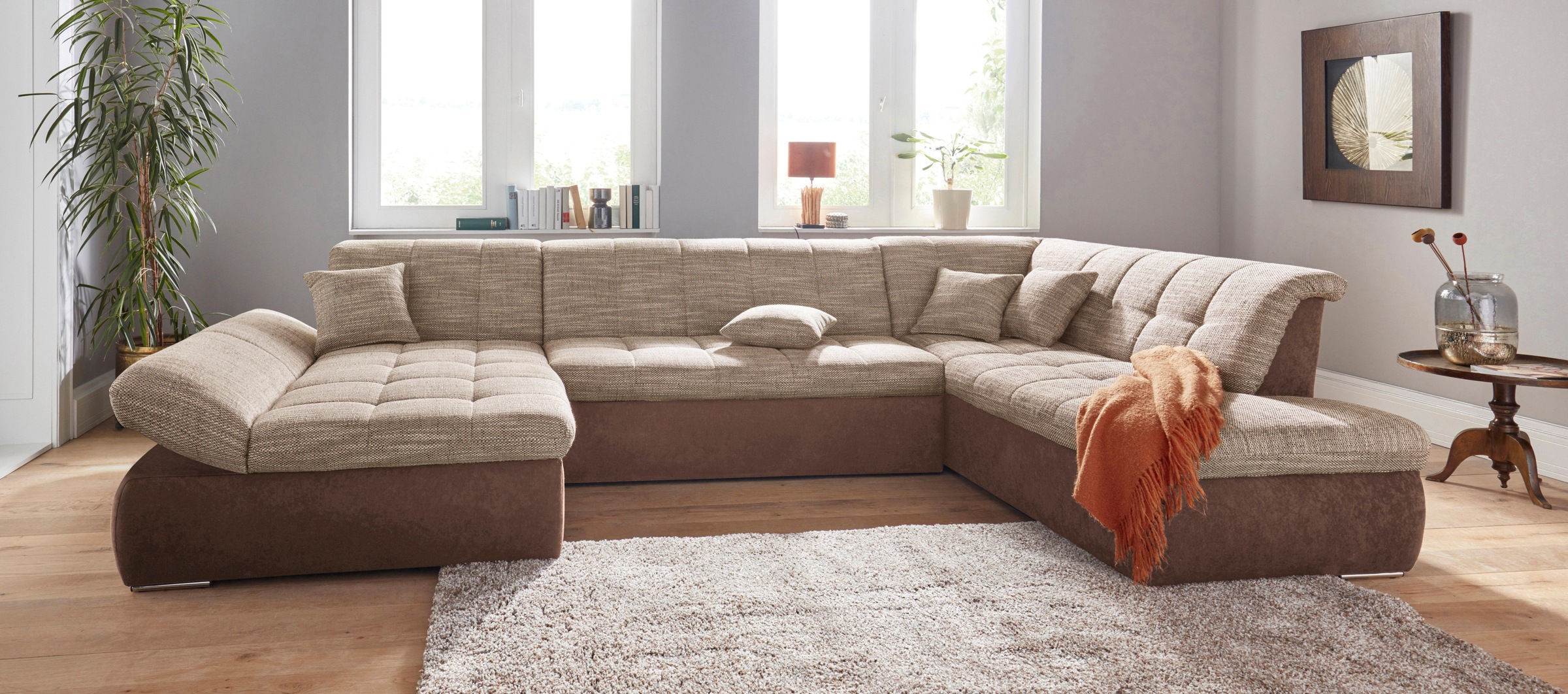 DOMO collection Wohnlandschaft "PB Moric wahlweise mit Bettfunktion und Arm günstig online kaufen