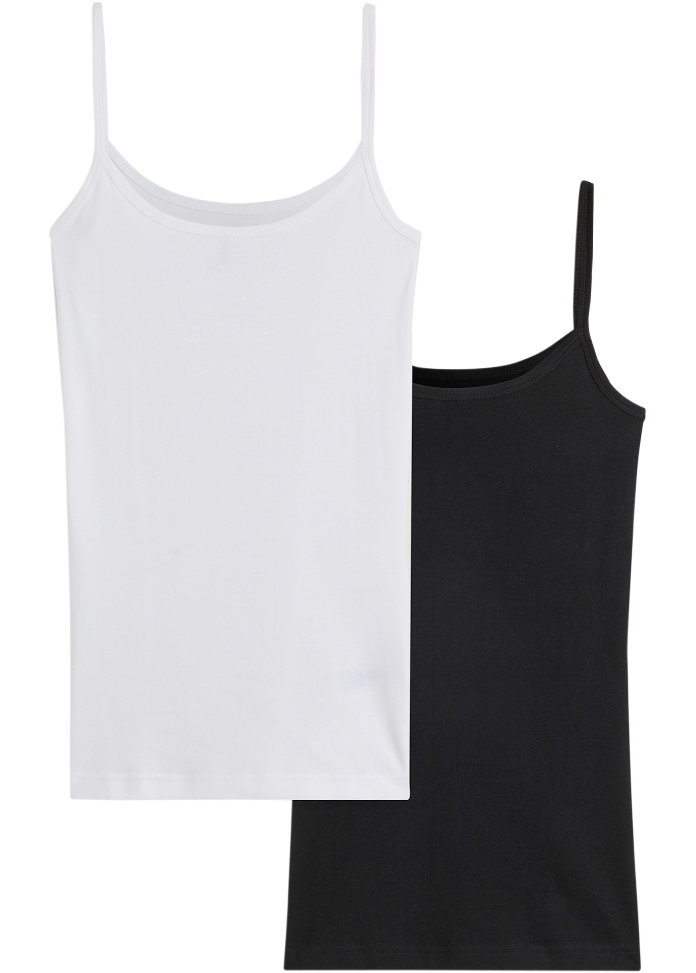 bonprix Spaghettitop "Spaghettiträger-Top aus reiner Baumwolle, 2er Pack" P günstig online kaufen