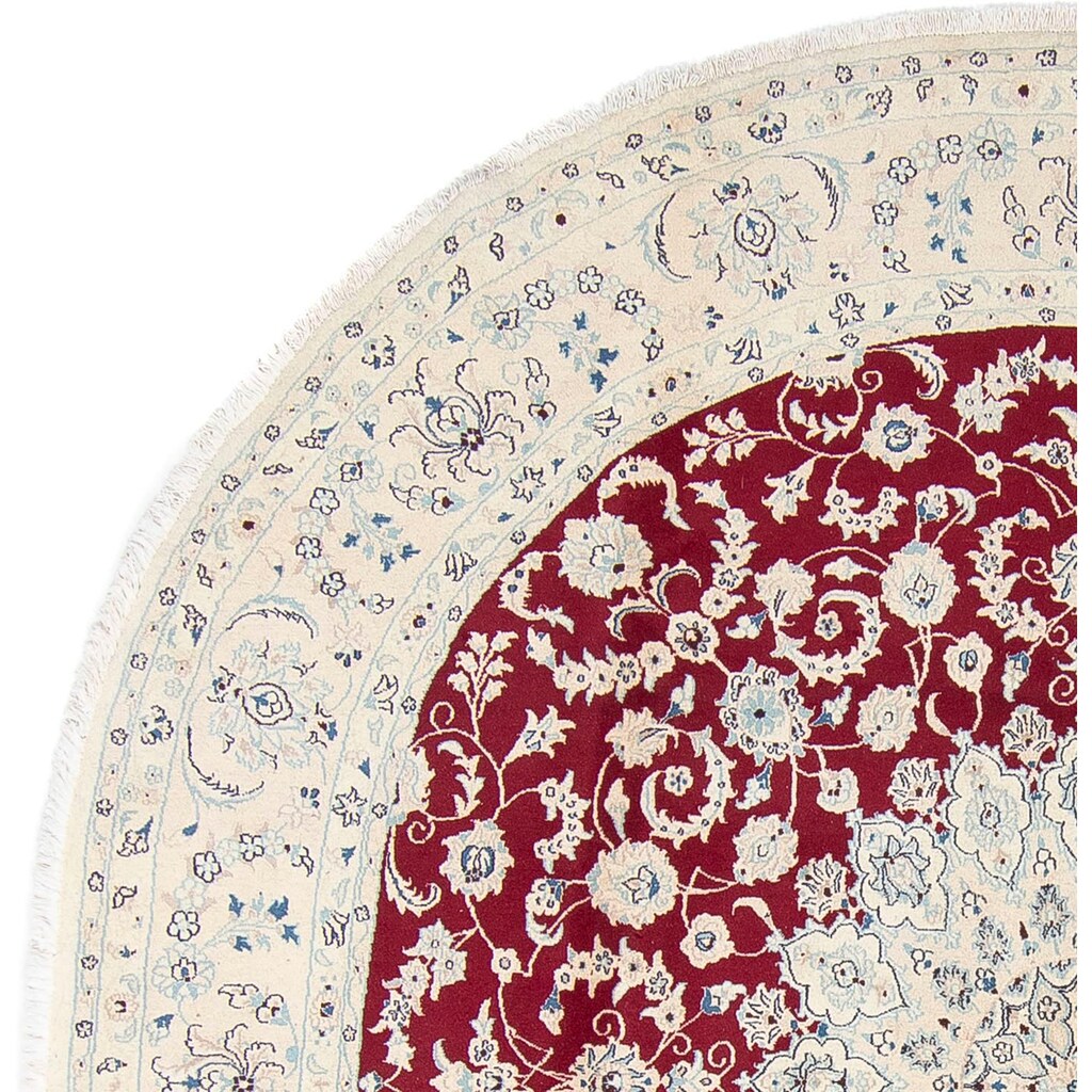 morgenland Wollteppich »Nain Medaillon Rosso scuro 302 x 302 cm«, rund