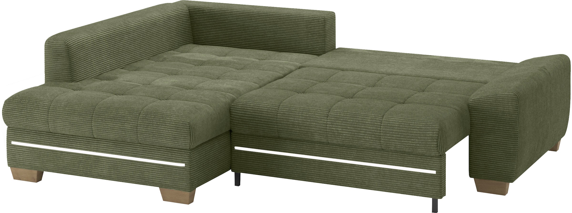 Mr. Couch Ecksofa »Nikita II, L-Form«, mit Kaltschaum, RGB-LED Beleuchtung, wahlweise mit Bett, Bettkasten