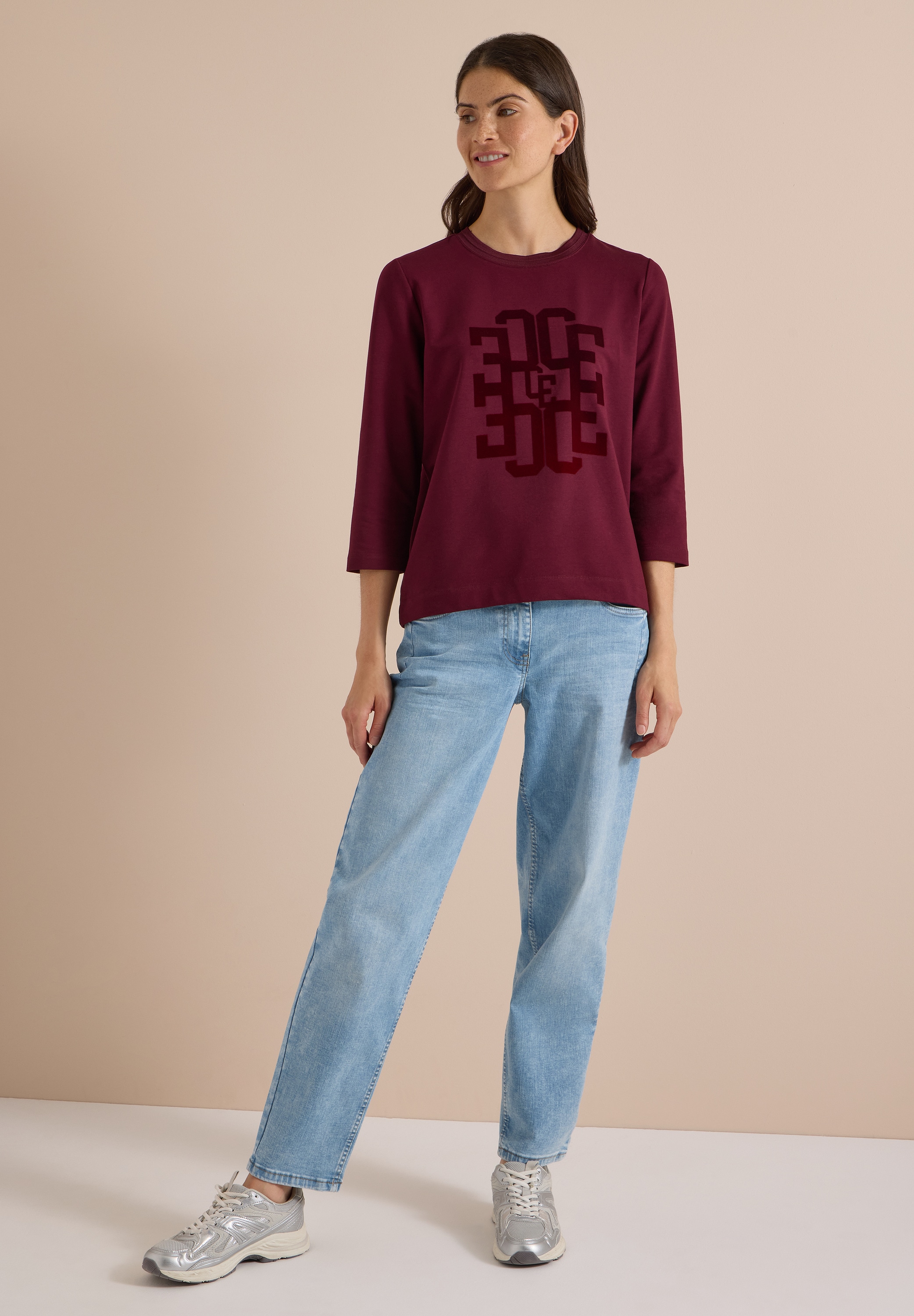 Cecil 3/4-Arm-Shirt mit Wording