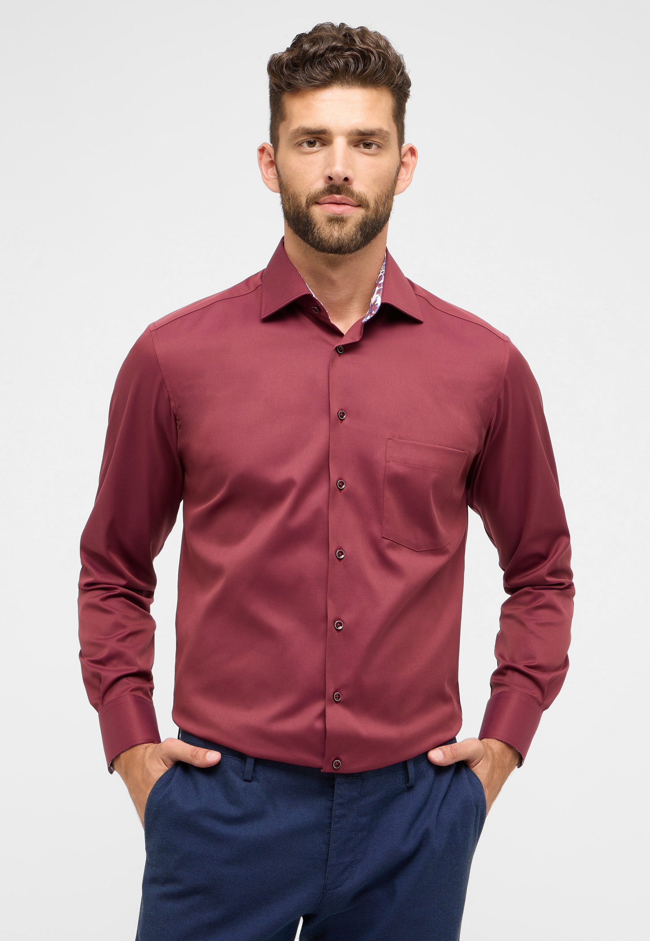 Eterna Langarmhemd "MODERN FIT", NON IRON (bügelfrei) günstig online kaufen