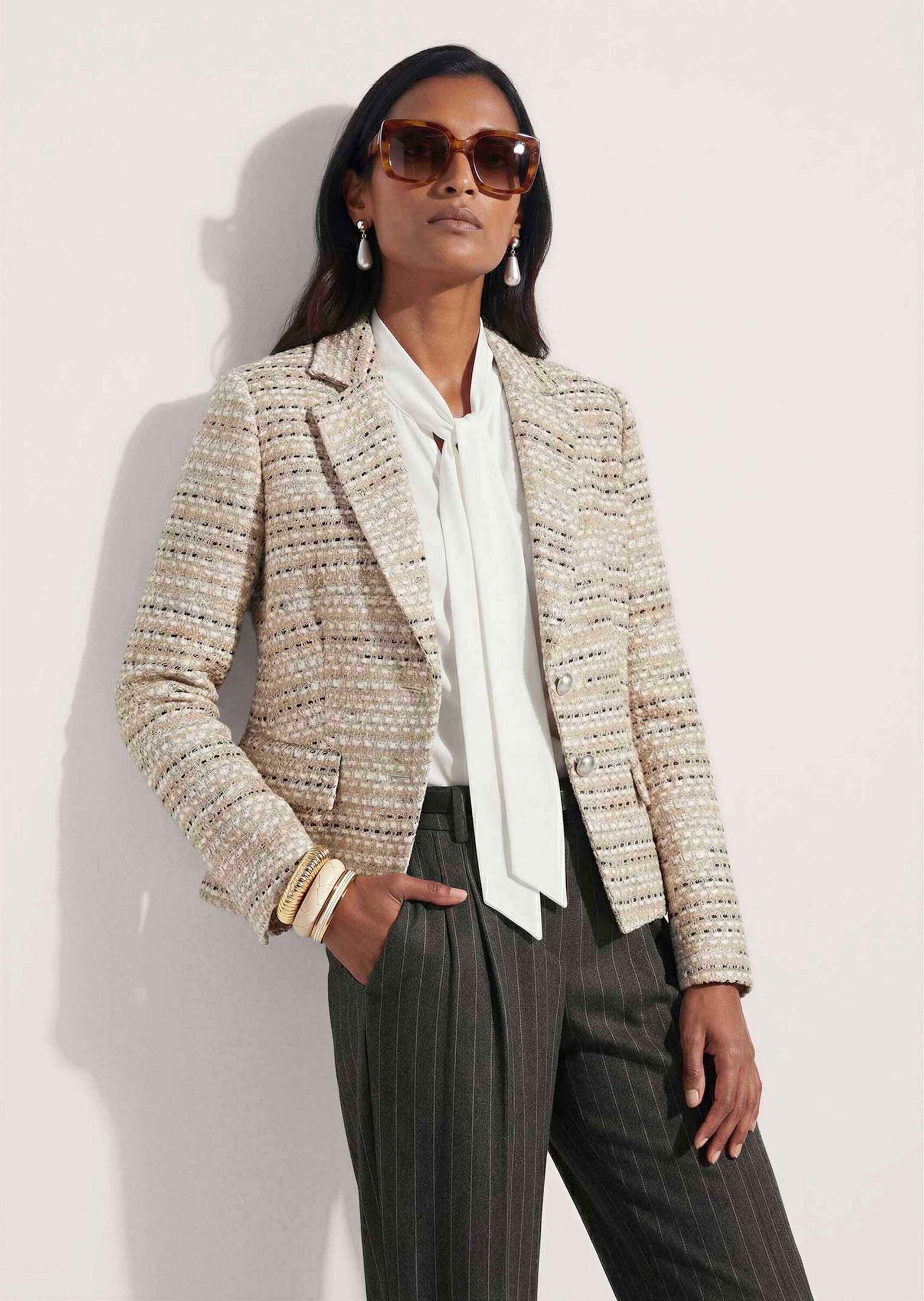 MADELEINE Jackenblazer »Blazer Strukturierter Tweed-Blazer«