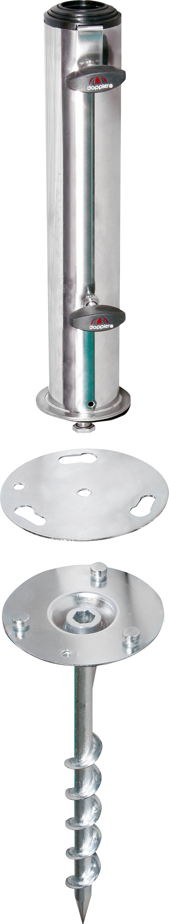 doppler® Bodendübel »Greenfield«, (1 tlg.), Schraub-Bodenanker mit Bajonettverschluss, ø von 32 bis 52 mm