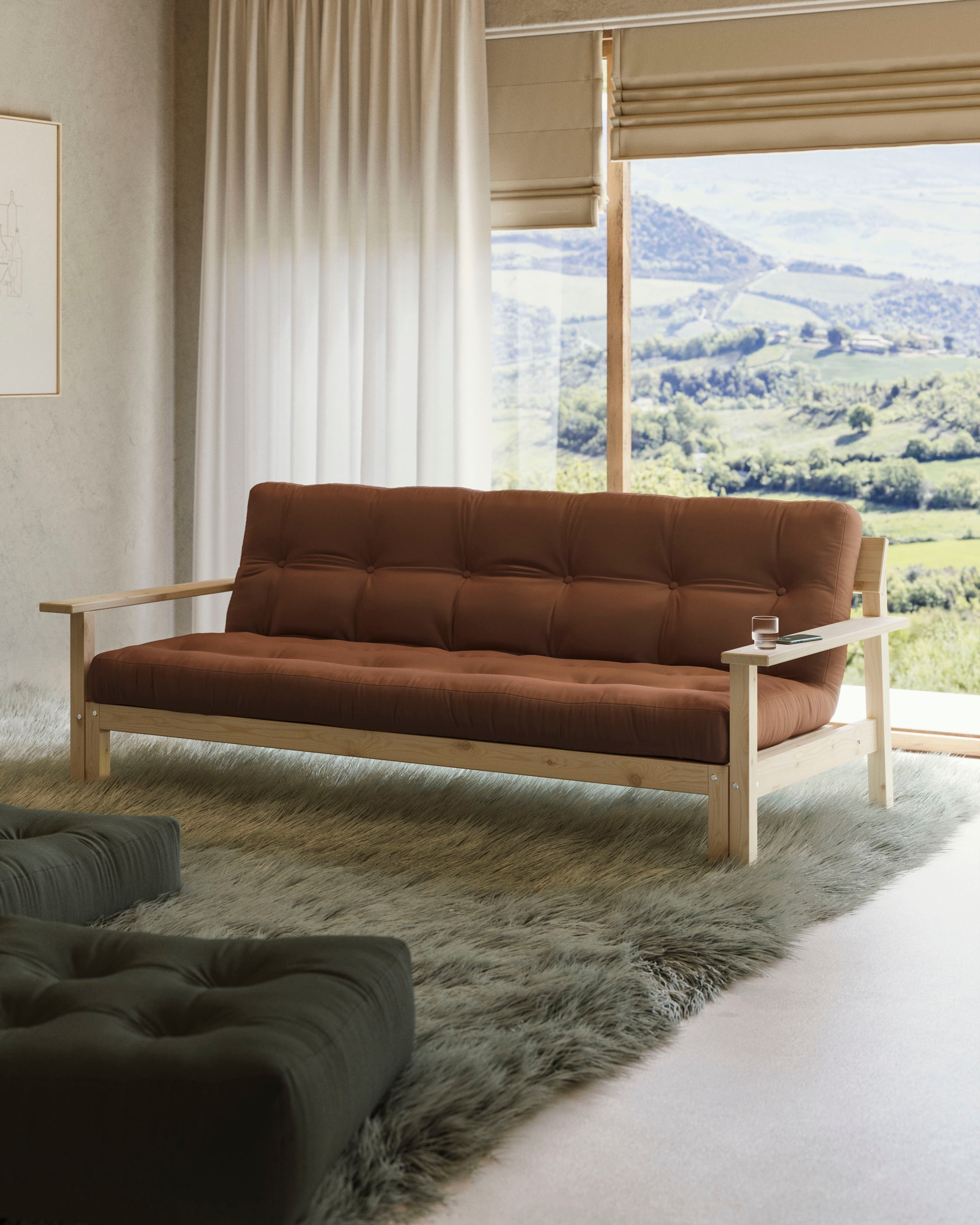 Karup Design Schlafsofa »Unwind«, Mit Holzstruktur, inkl. Futonmatratze, Liegefläche 130x190 cm