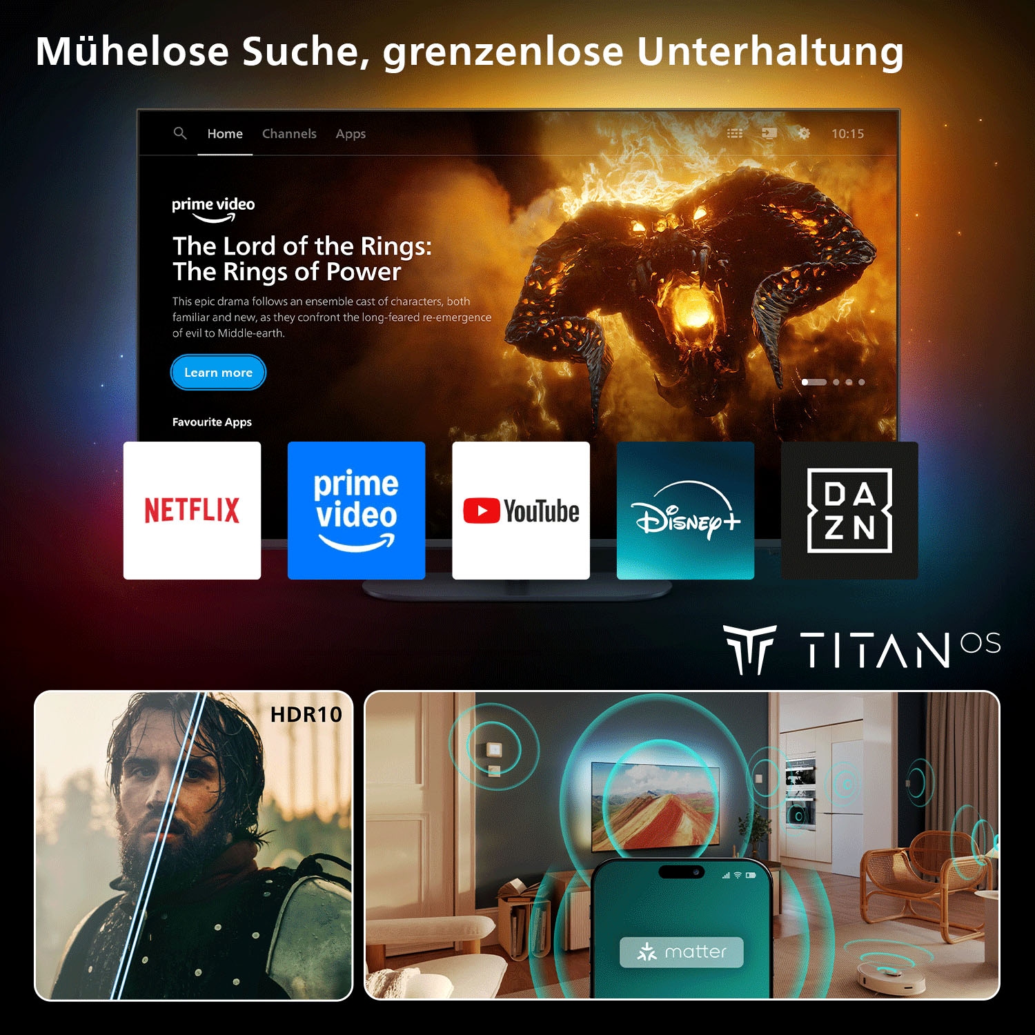 Philips QLED-Fernseher »40PQS6901/12« 100 cm/40 ″ Full HD Smart-TV