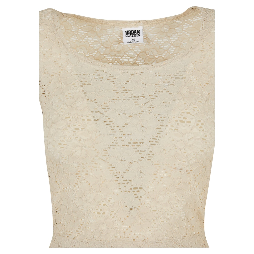 URBAN CLASSICS Longsleeve »Urban Classics Damen Ladies Cropped Lace Longsleeve«, (1 tlg.)