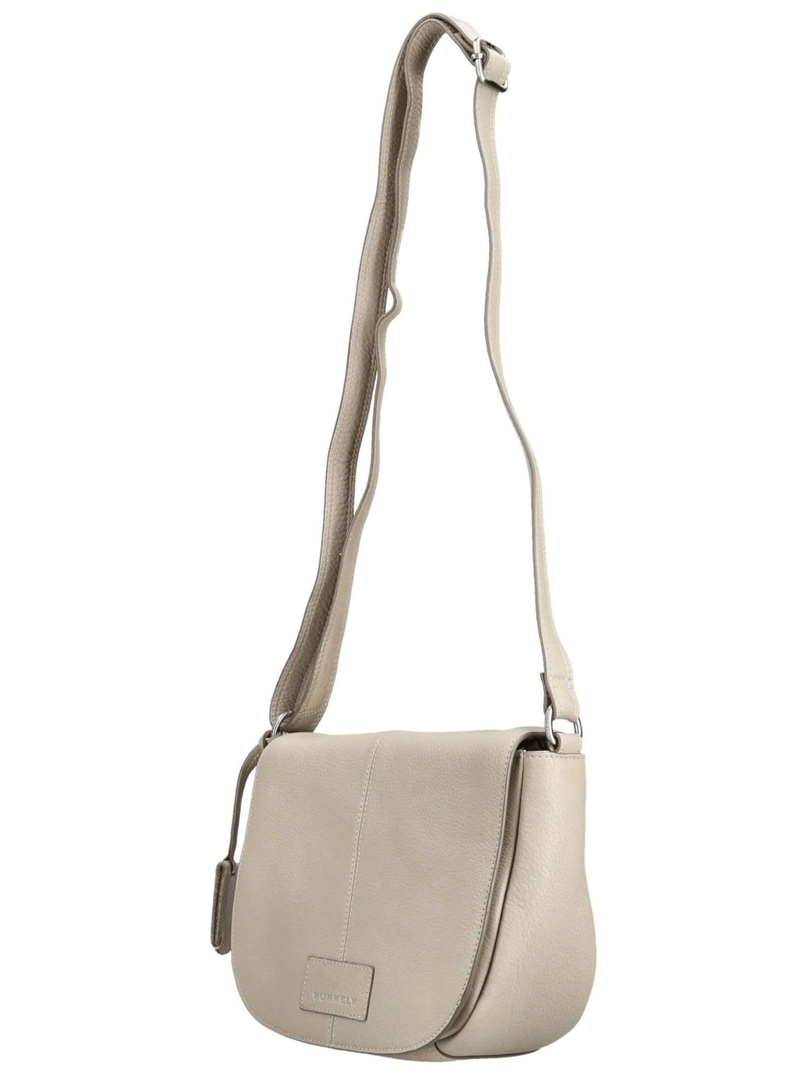 Umhängetasche BURKELY "BURKELY Taschen Leder", Damen, Gr. onesize, grau, Leder, Taschen Umhängetasche 3