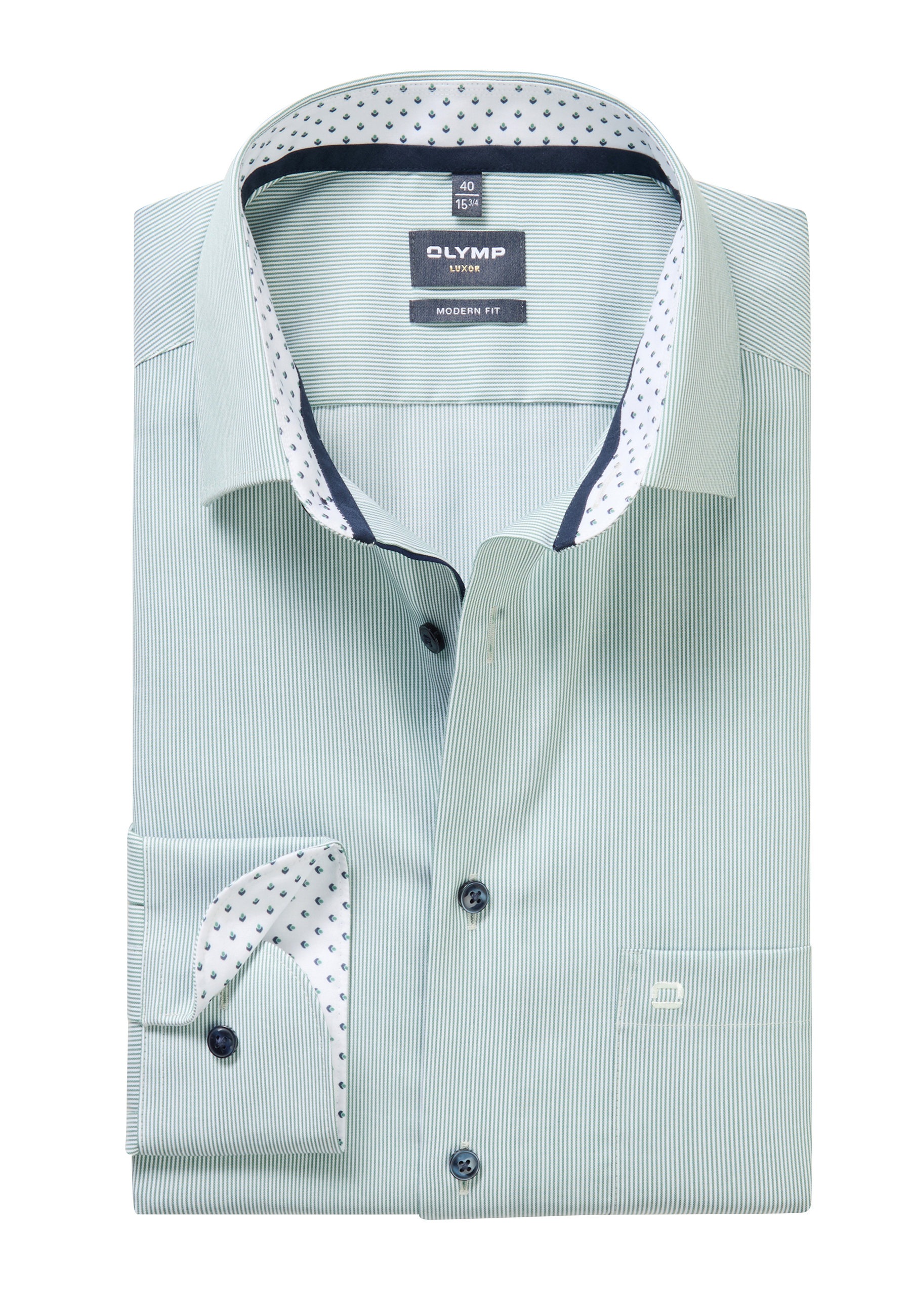 Chemise Affaires OLYMP Luxor Modern Fit Vert Taille 40 6