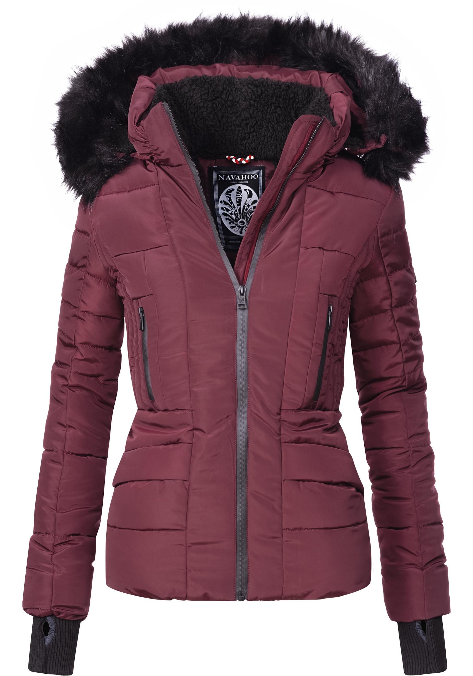 Navahoo Steppjacke "Adele", mit Kapuze, hochwertige Winterjacke mit edler K günstig online kaufen