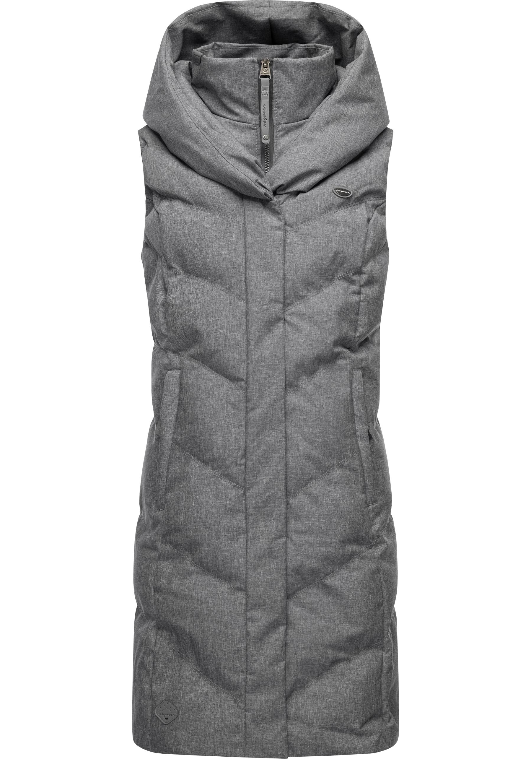 Ragwear Steppweste »Natalka Vest«, stylische, gesteppte Winterweste mit gefütterter Kapuze