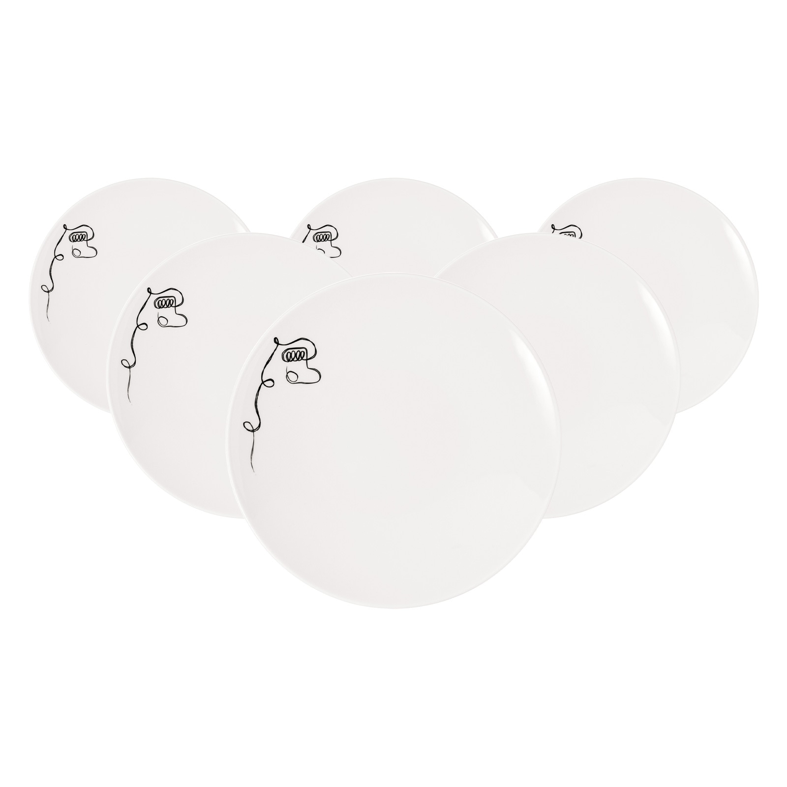 Villeroy & Boch Frühstücksteller "Frühstücksteller XMAS Statement Lines ø 21,2 cm 6er Set weiß"
