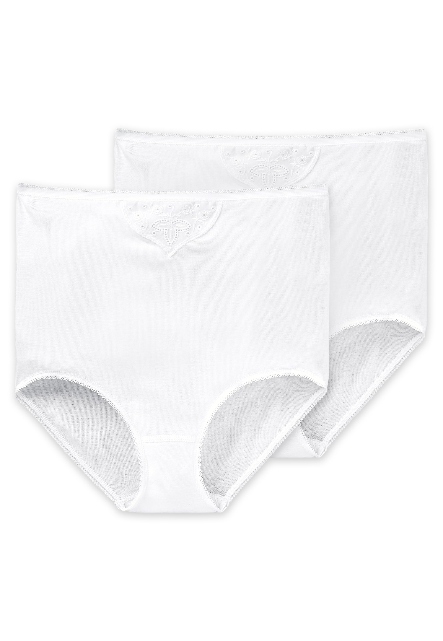 Schiesser Maxislip »"Cotton Essentials"« 2er Pack,  mit zarten Stickerei-Motiven