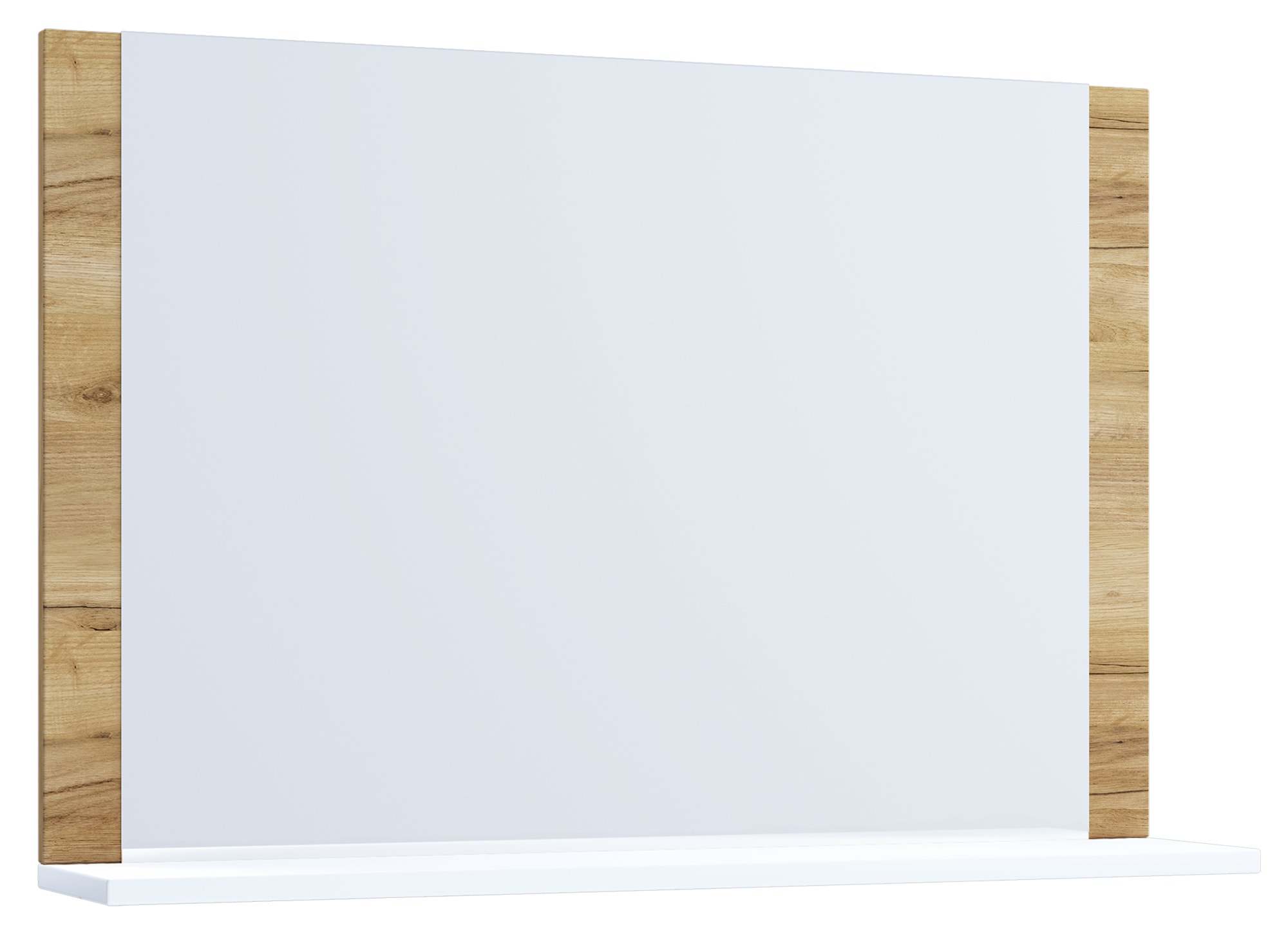 Badspiegel VCM, B:80cm T:17cmhonig, eiche, weiß, Spiegel, "Badspiegel Wandspiegel Bad Spiegel Lendas 55x80 cm"