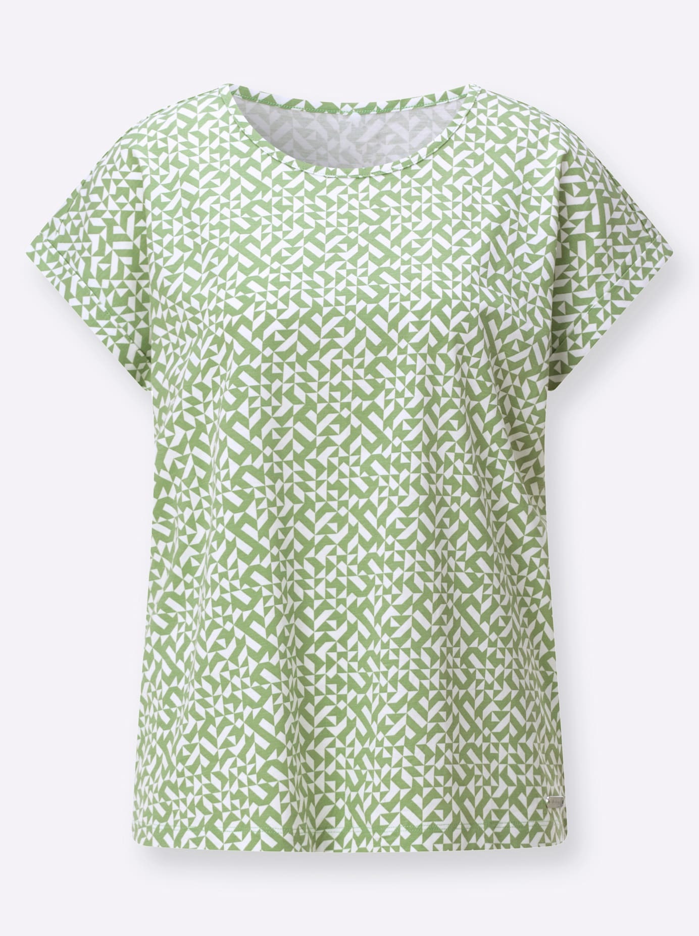 CASUAL LOOKS Print-Shirt Women's Eucalyptus/Ecru Size 54 3