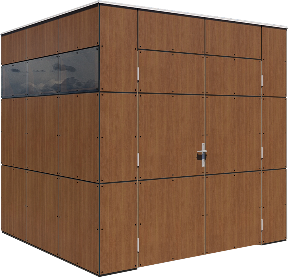 BERTILO Gartenhaus »HPL 1, in verschiedenen Farben«, Fassaden-HPL in Architekturqualität, witterungsbeständig, farbstabil