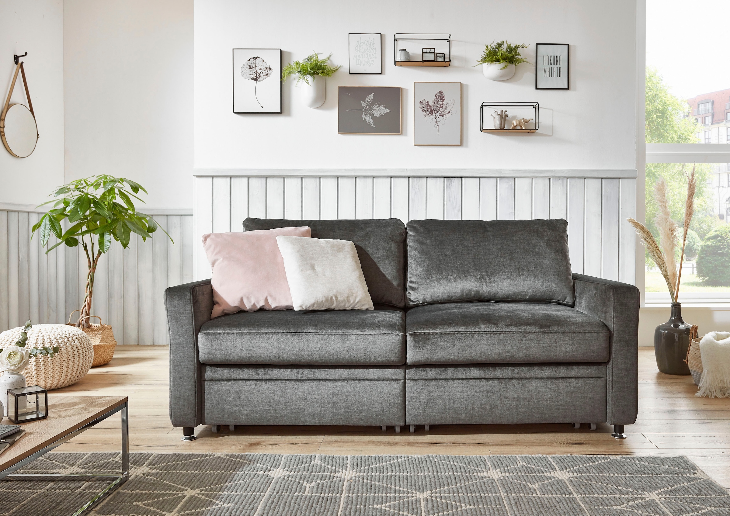 Die PlanBar Schlafsofa »MP-PD19021«, mit Längsschläferfunktion 80 bzw. 160x210 cm