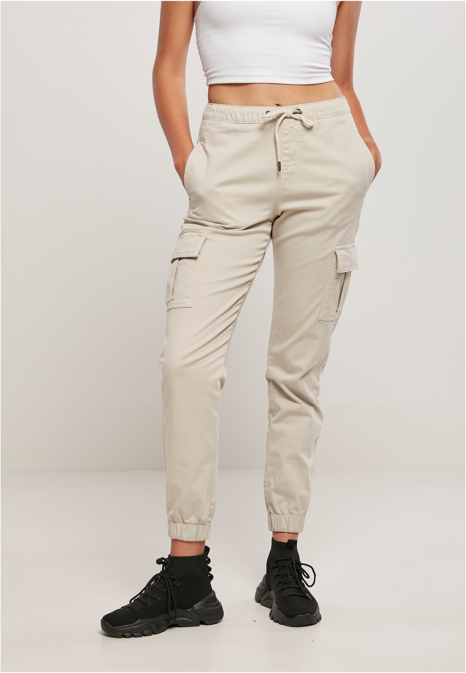 URBAN CLASSICS Stoffhose »Damen Ladies High Waist Cargo Comfort Jogging  Pants«, (1 tlg.) kaufen | BAUR