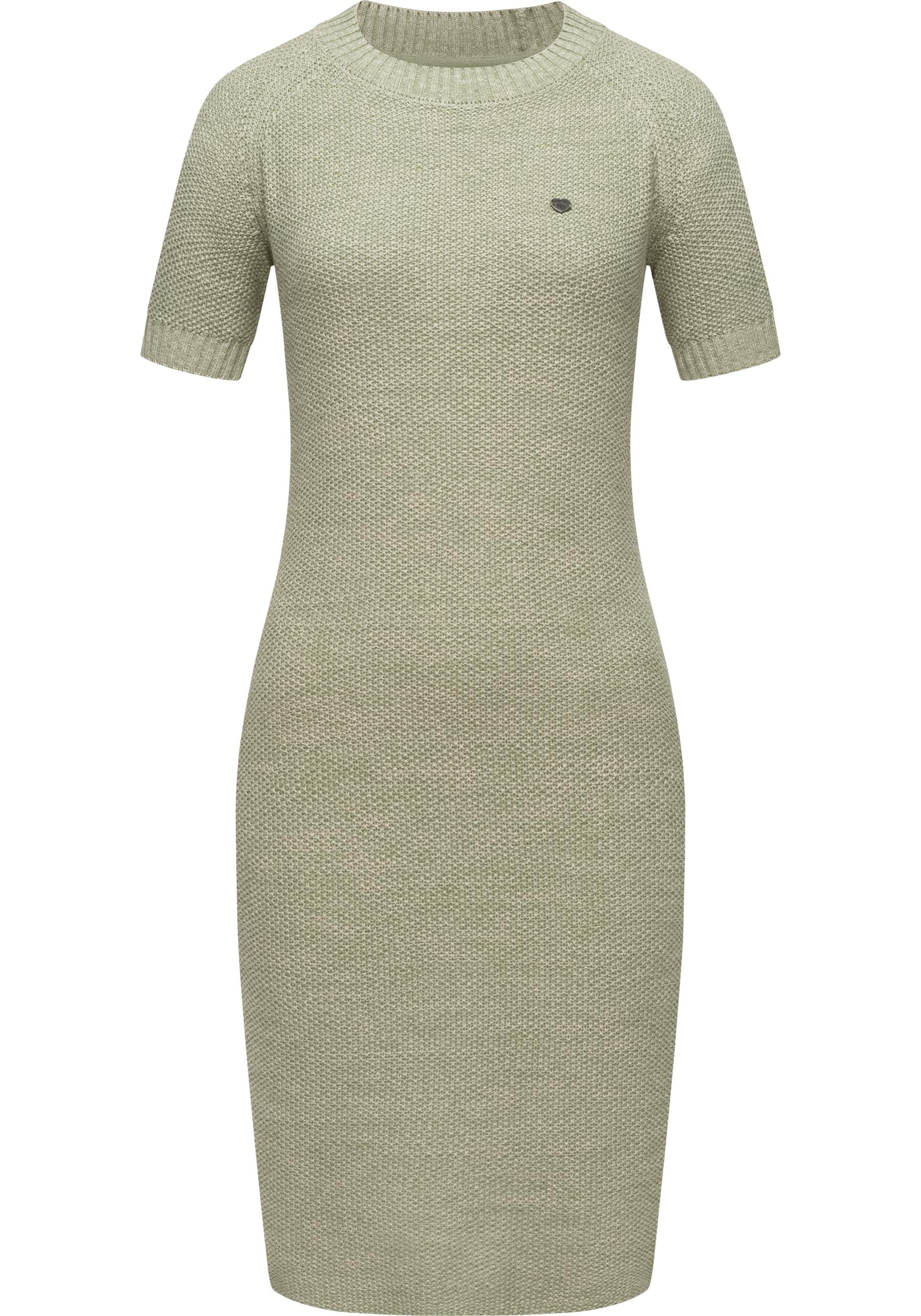 Ragwear Strickkleid "Kolya" Ohne Taschen kurzärmliges Damen Midikleid in St günstig online kaufen