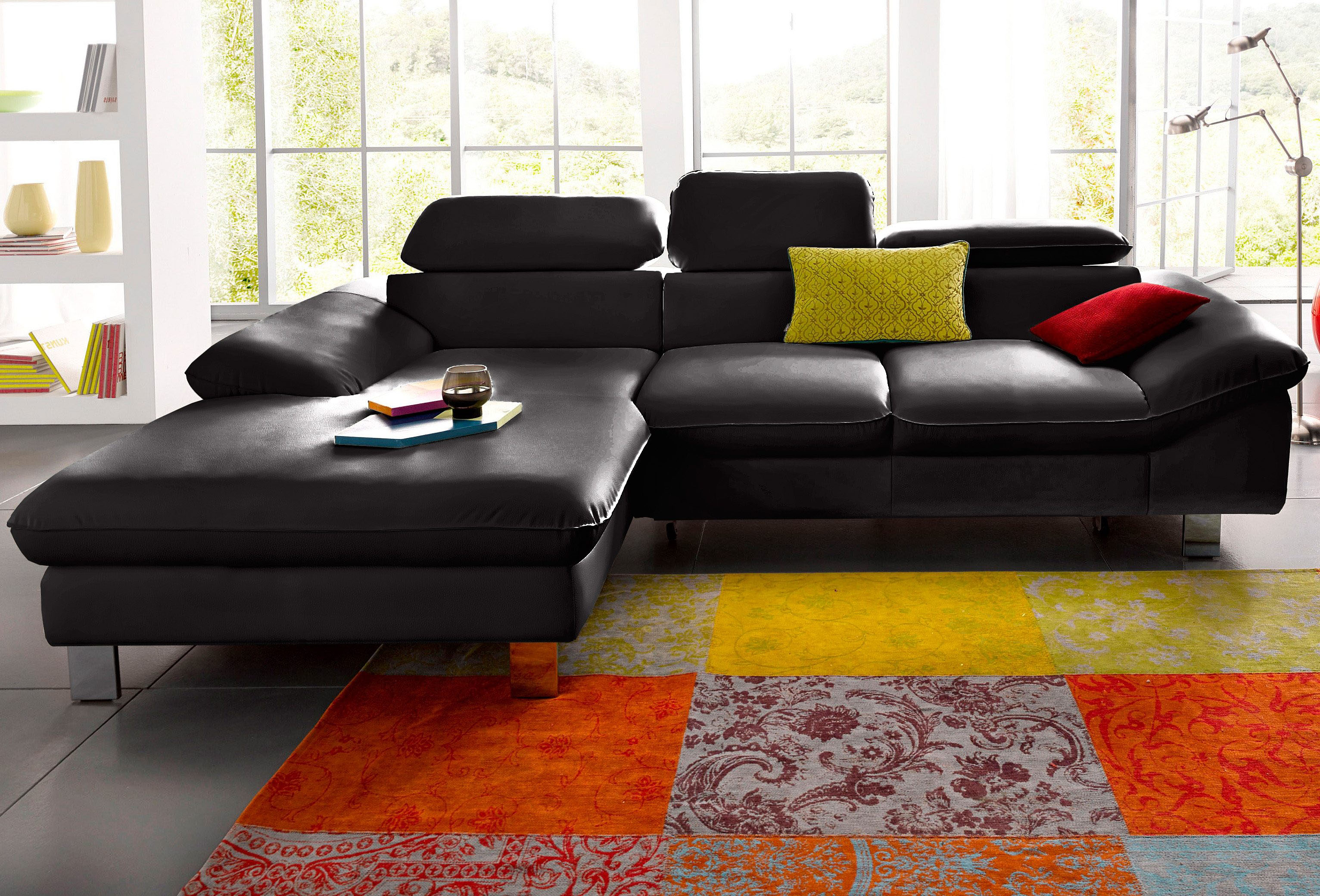 COTTA Ecksofa "Driver L-Form, B:268 cm, moderne Couch mit Wellenunterfederung" Kopfteilverstellung, optional Schlaffunktion & Bettkasten